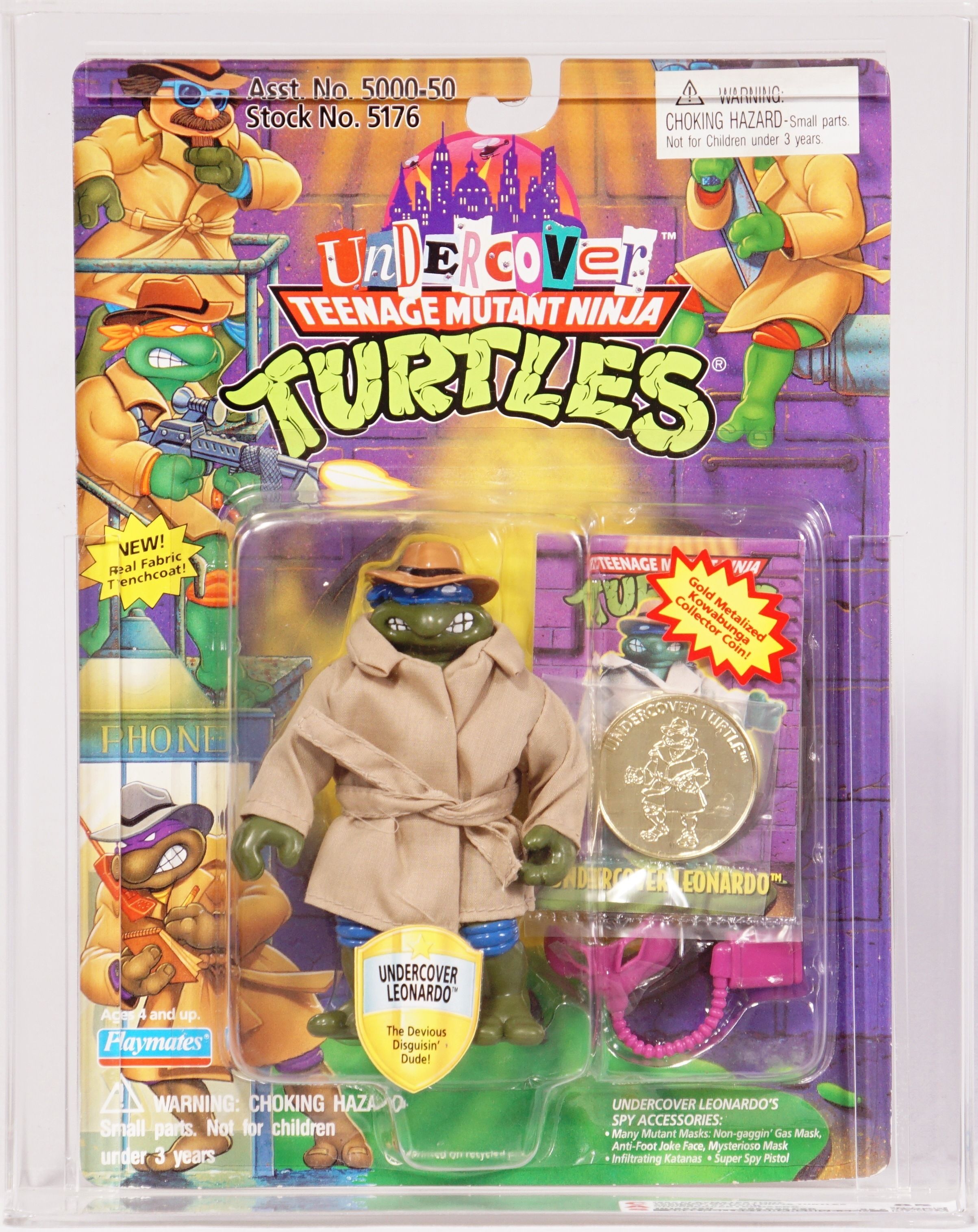 1994 Playmates Teenage Mutant Ninja Turtles Carded Action Figure