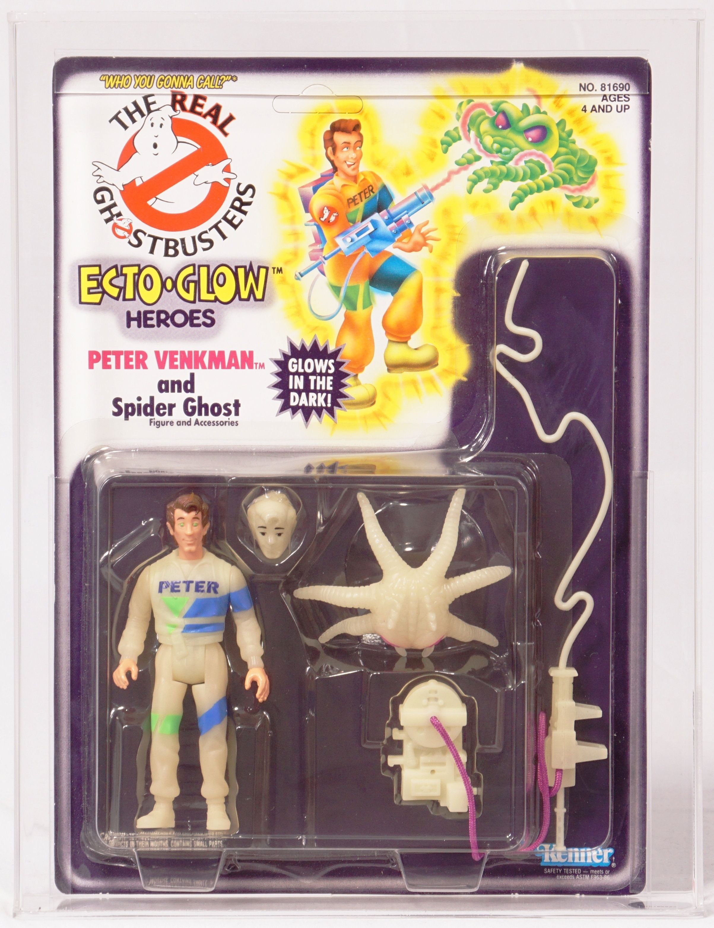 1991 Kenner The Real Ghostbusters Carded Action Figure - Ecto-Glow