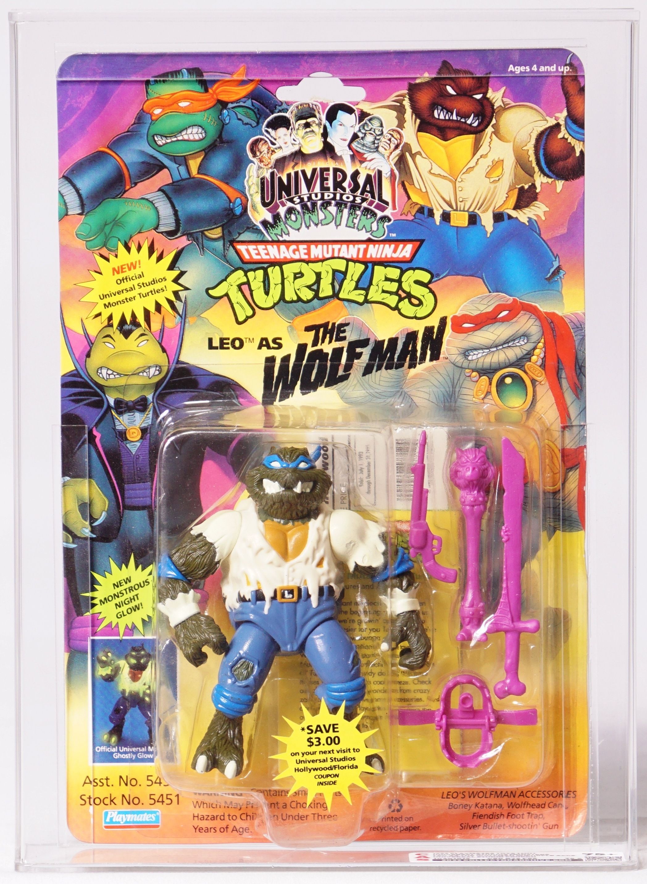 1993 Playmates Teenage Mutant Ninja Turtles Universal Studios