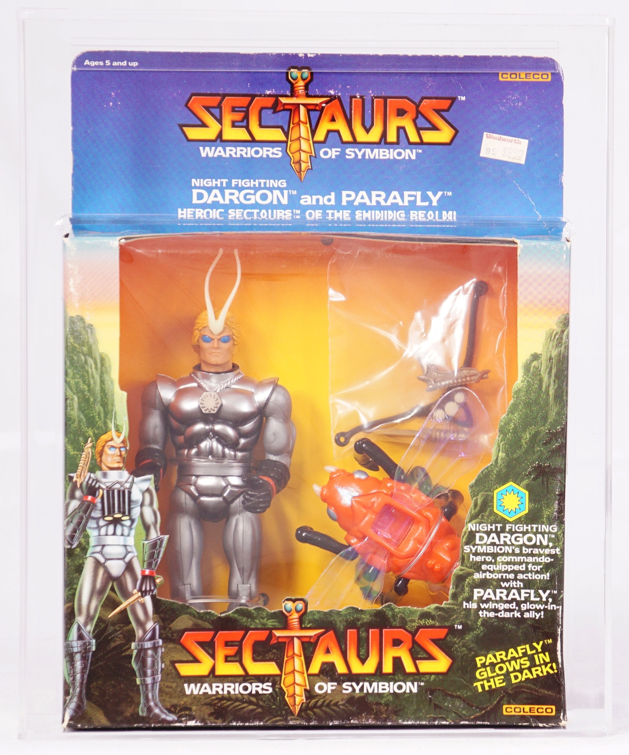 1984 Coleco Sectaurs Boxed Action Figure - Dargon and Parafly