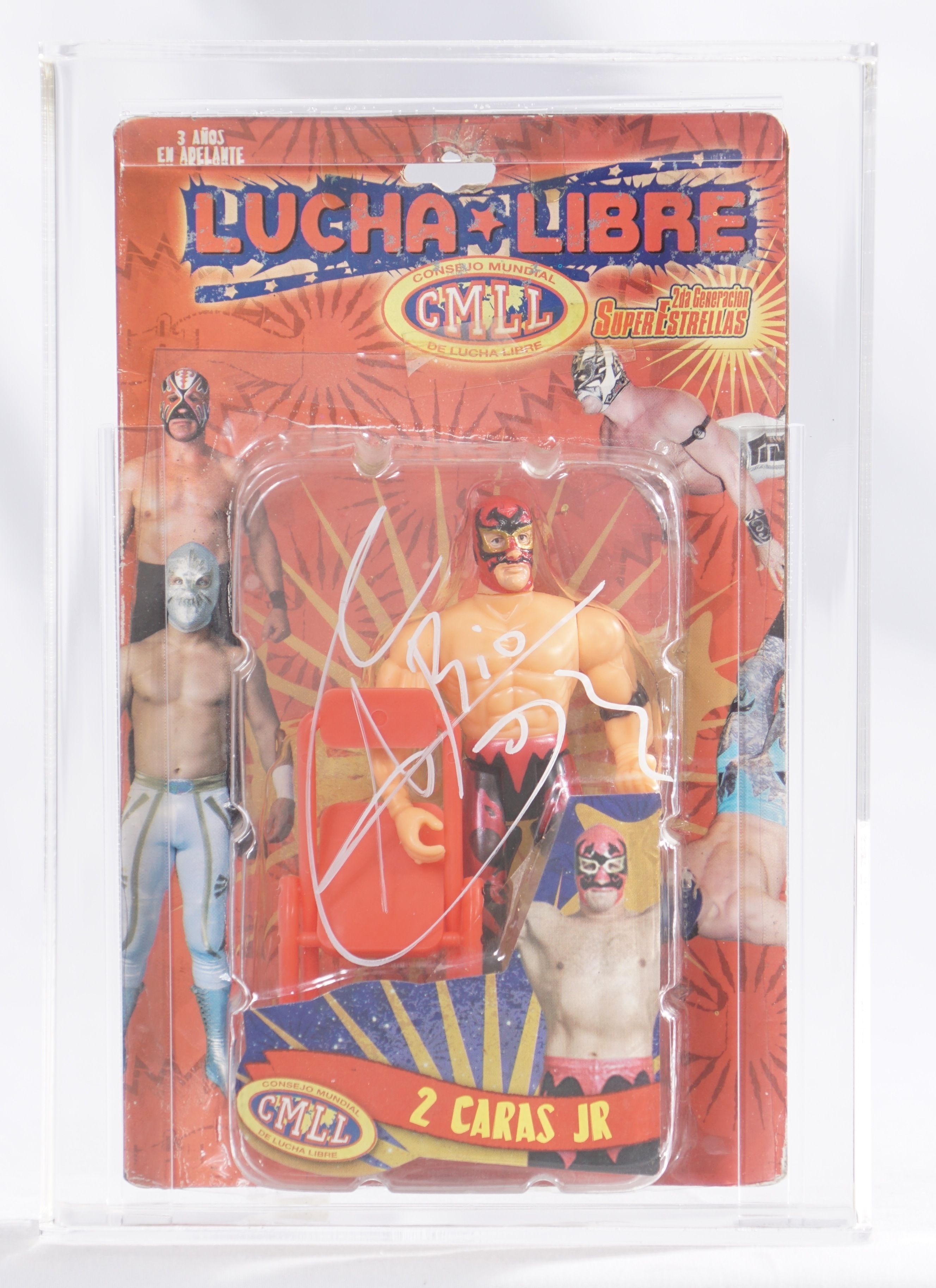 CUSTOM 2007 HAG / CMLL Lucha Libre Carded Wrestler - 2 Caras Jr