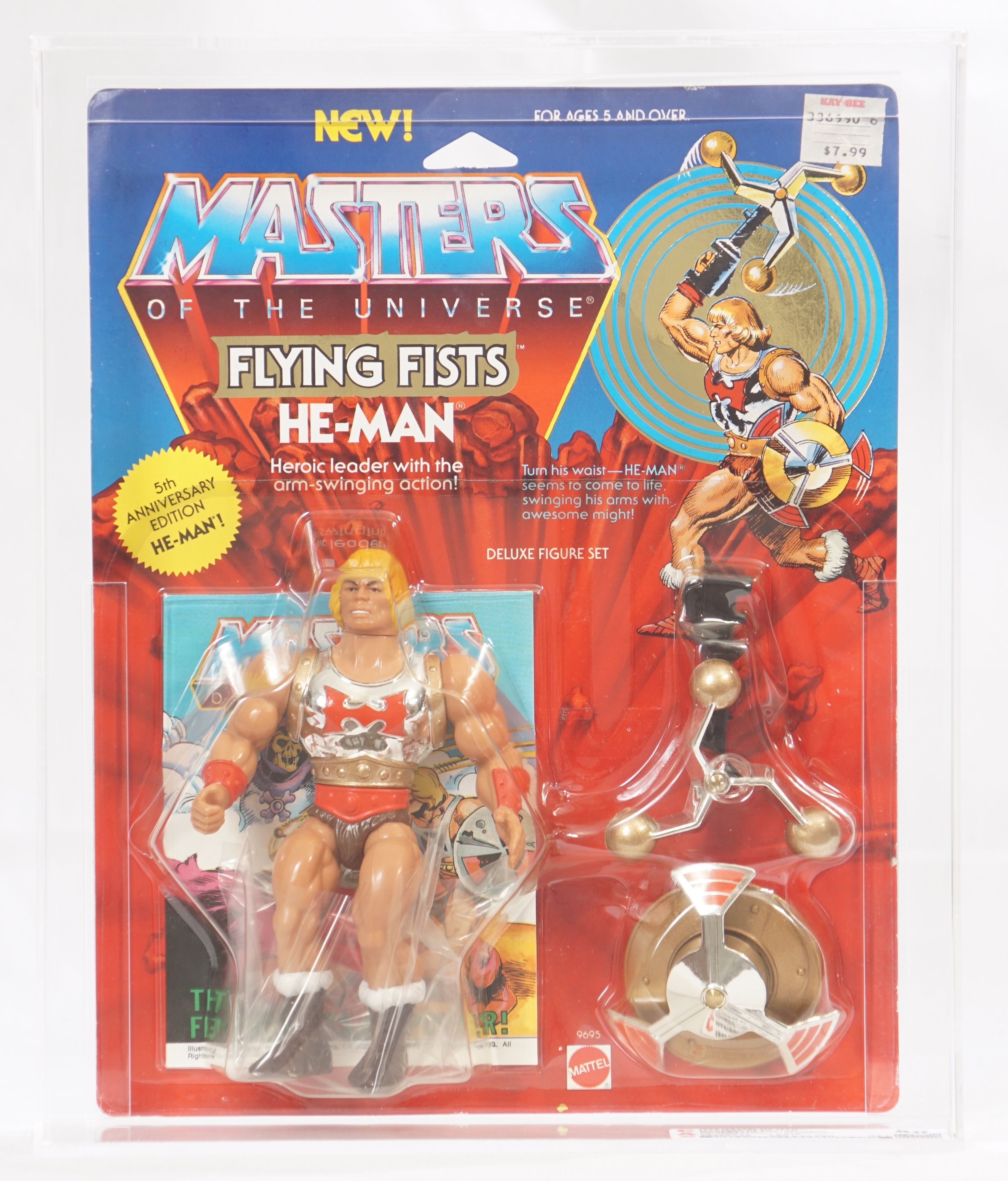 1986 Mattel He-Man MOTU Carded Action Figure - He-Man Flying Fists