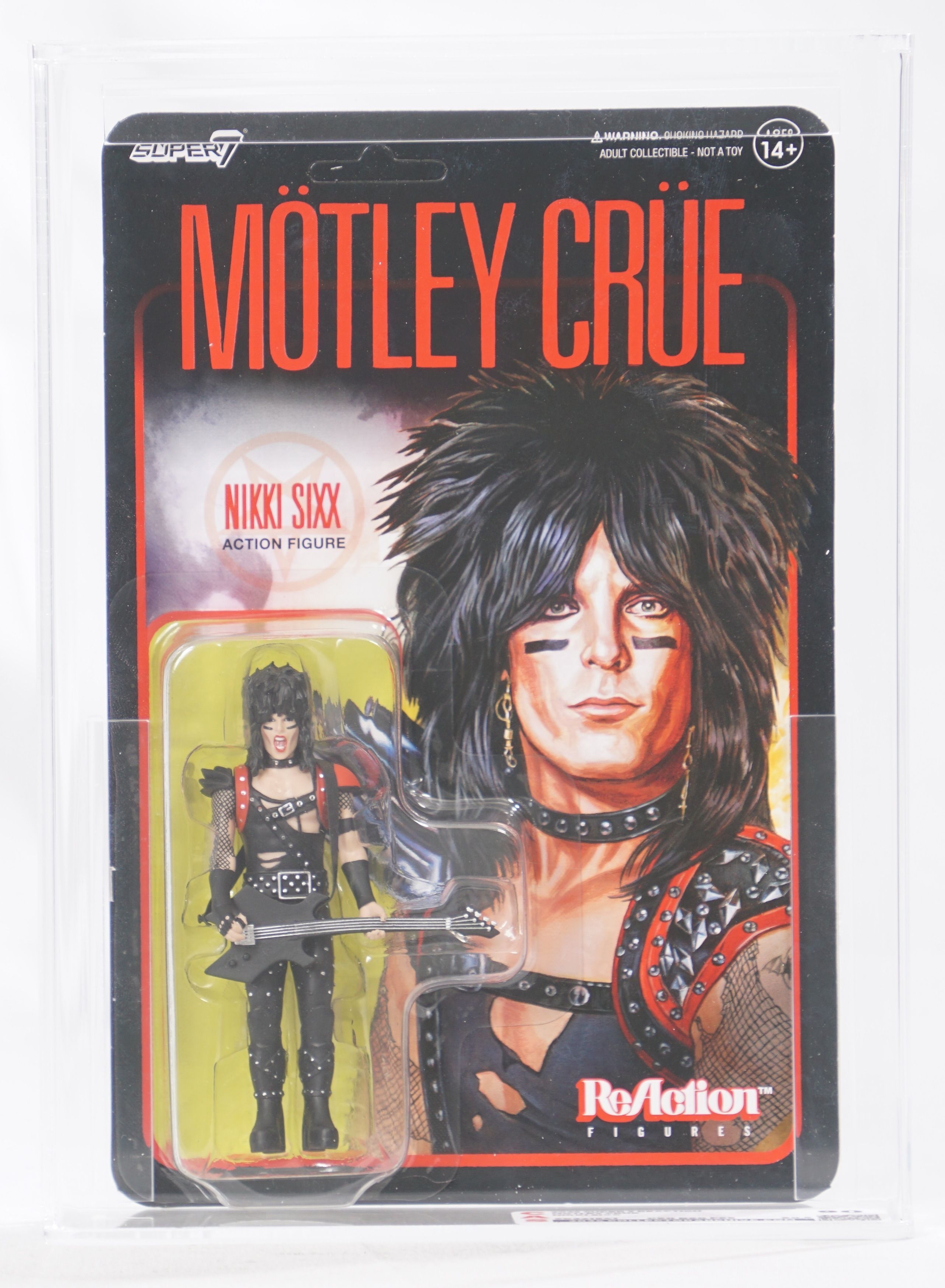 2023 Super 7 Motley Crue ReAction Carded Action Figure - Nikki Sixx