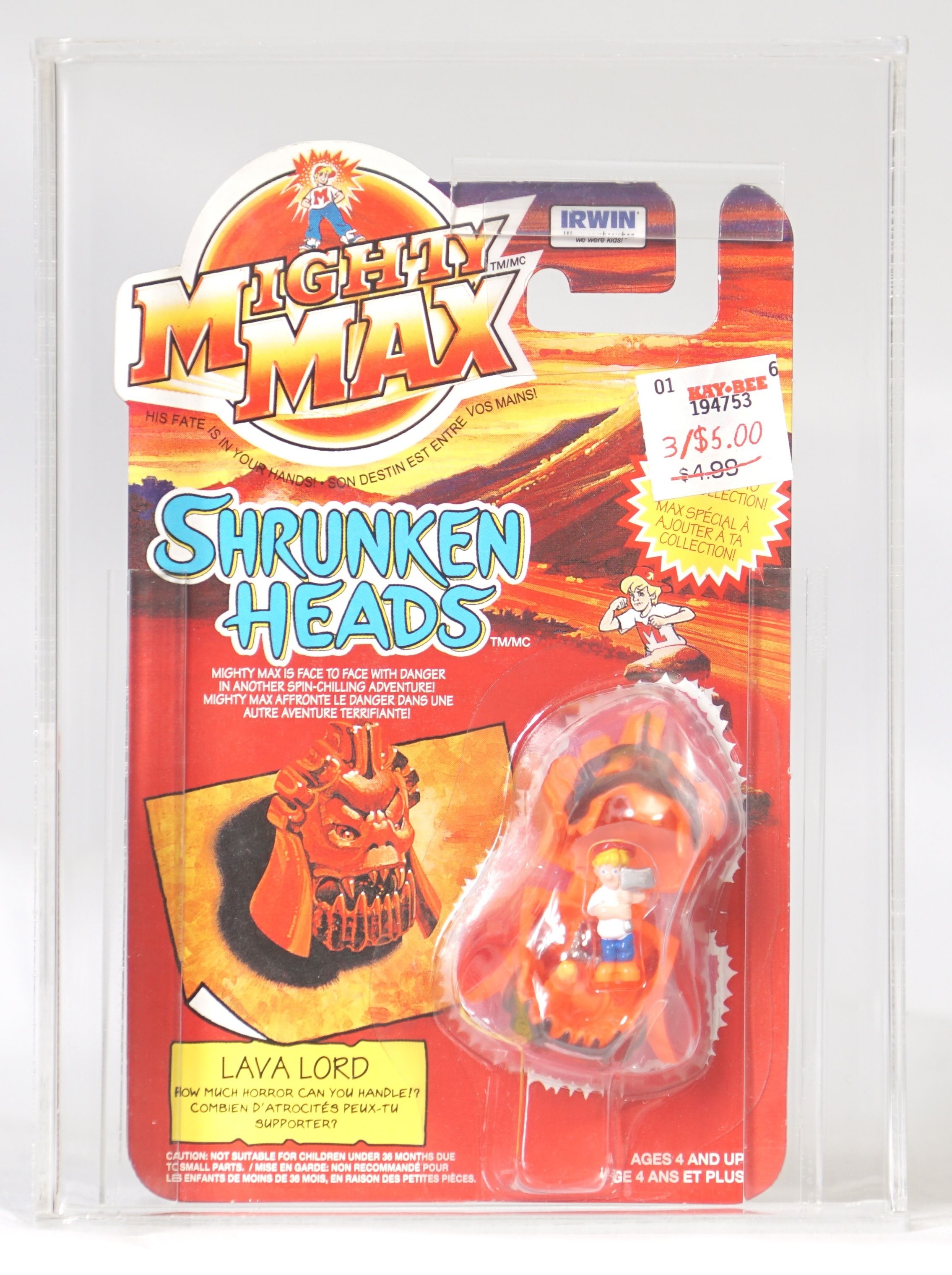 ビンテージ　マイティマックス　shrunken heads Brain Face MIGHTY MAX VTG 1993 SHRUNKEN HEADS SERIES 1 BRAIN FACE