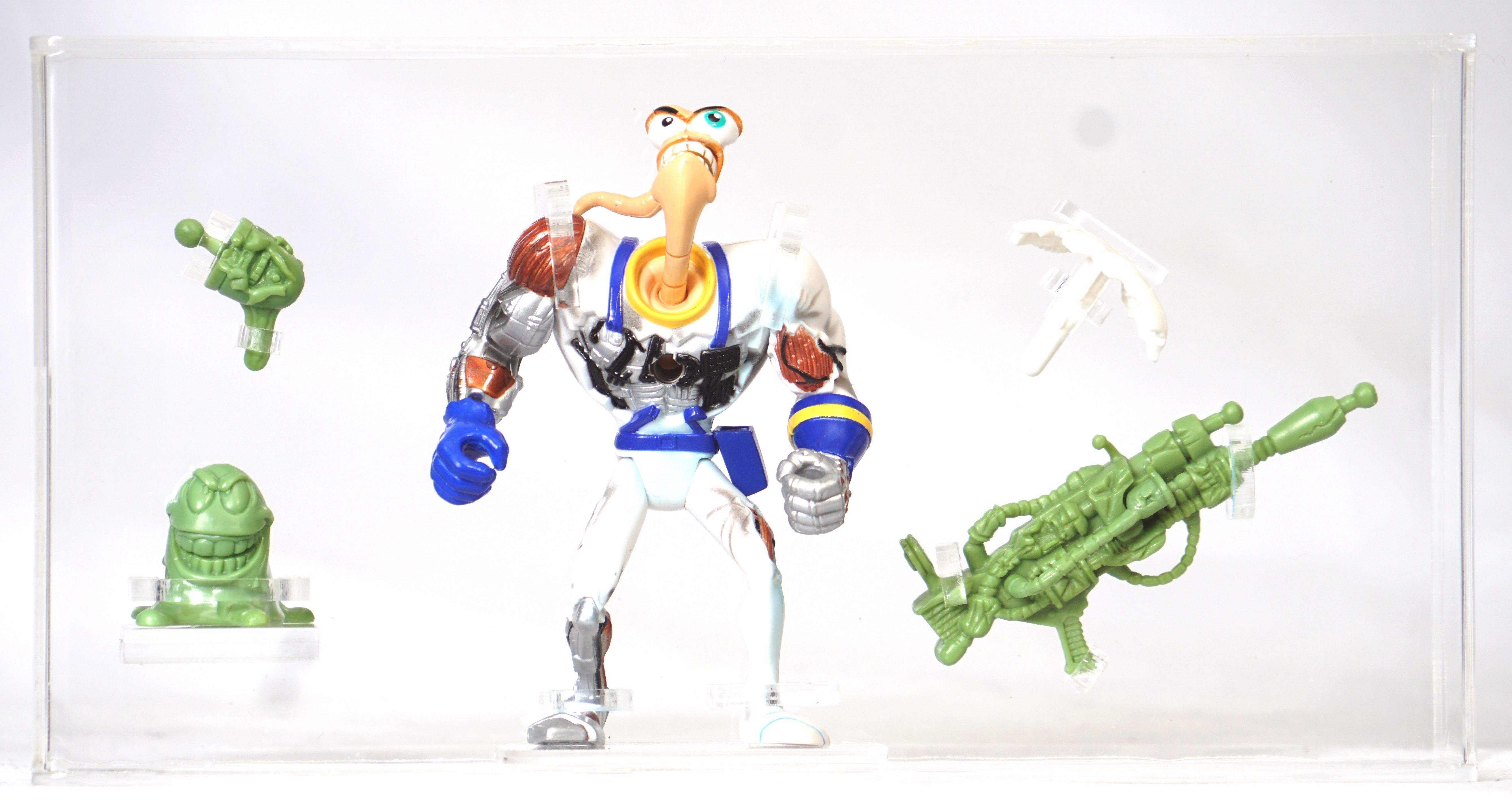 1994 Playmates Earthworm Jim Loose Action Figure - Battle Damage EWJ