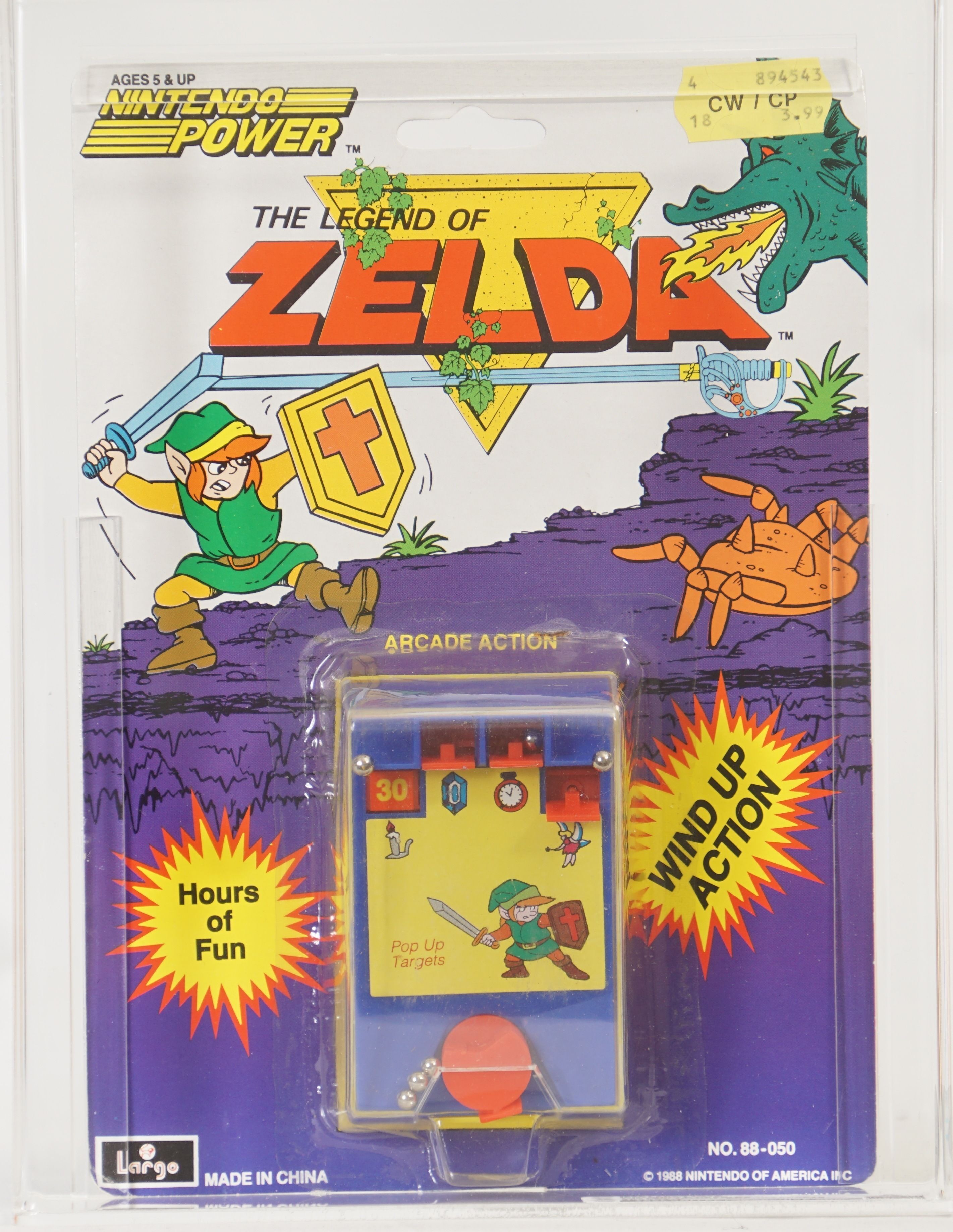 1988 Largo Toys Nintendo Power Carded Arcade - The Legend of Zelda