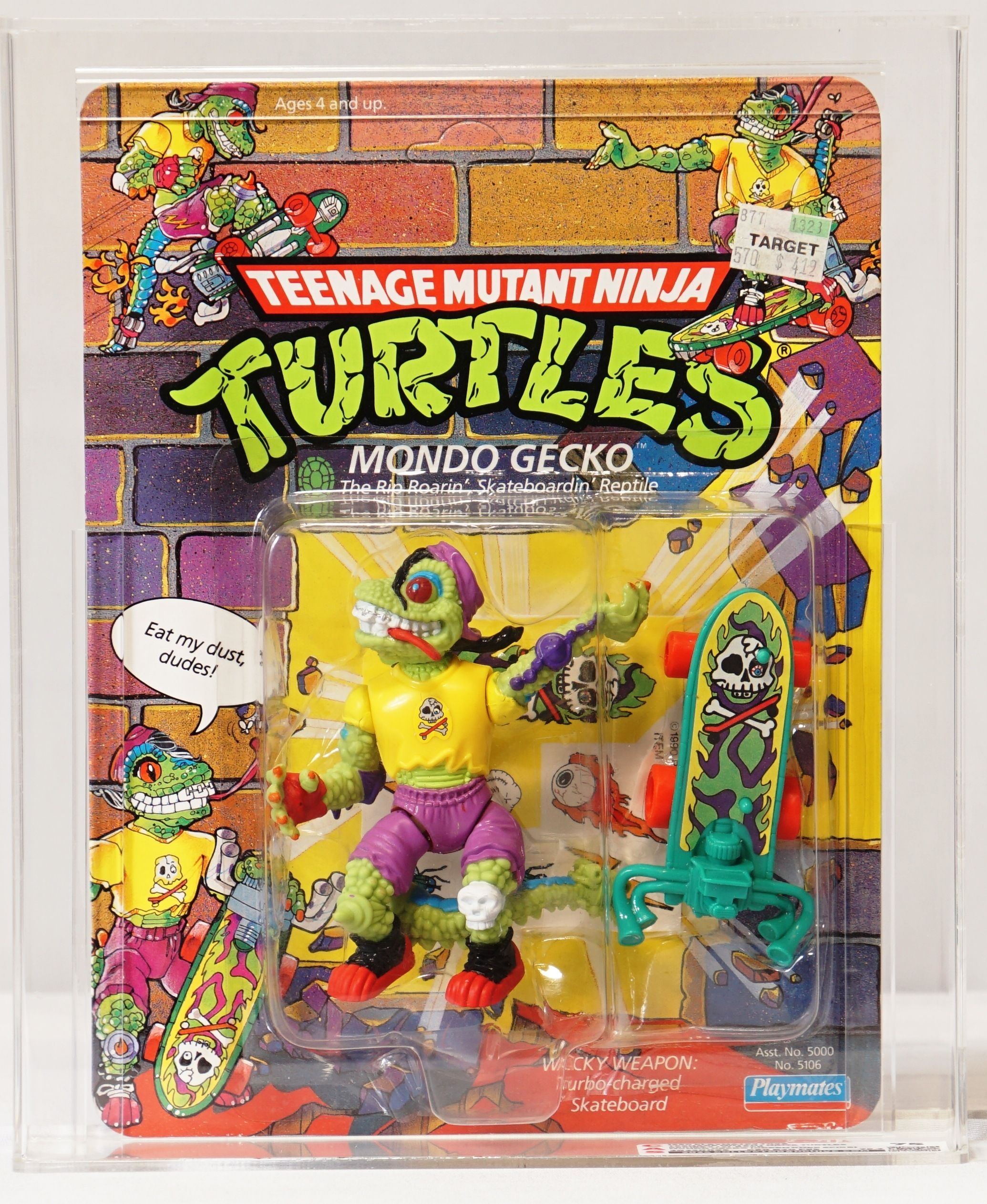 1990 Playmates Teenage Mutant Ninja Turtles Carded Action Figure