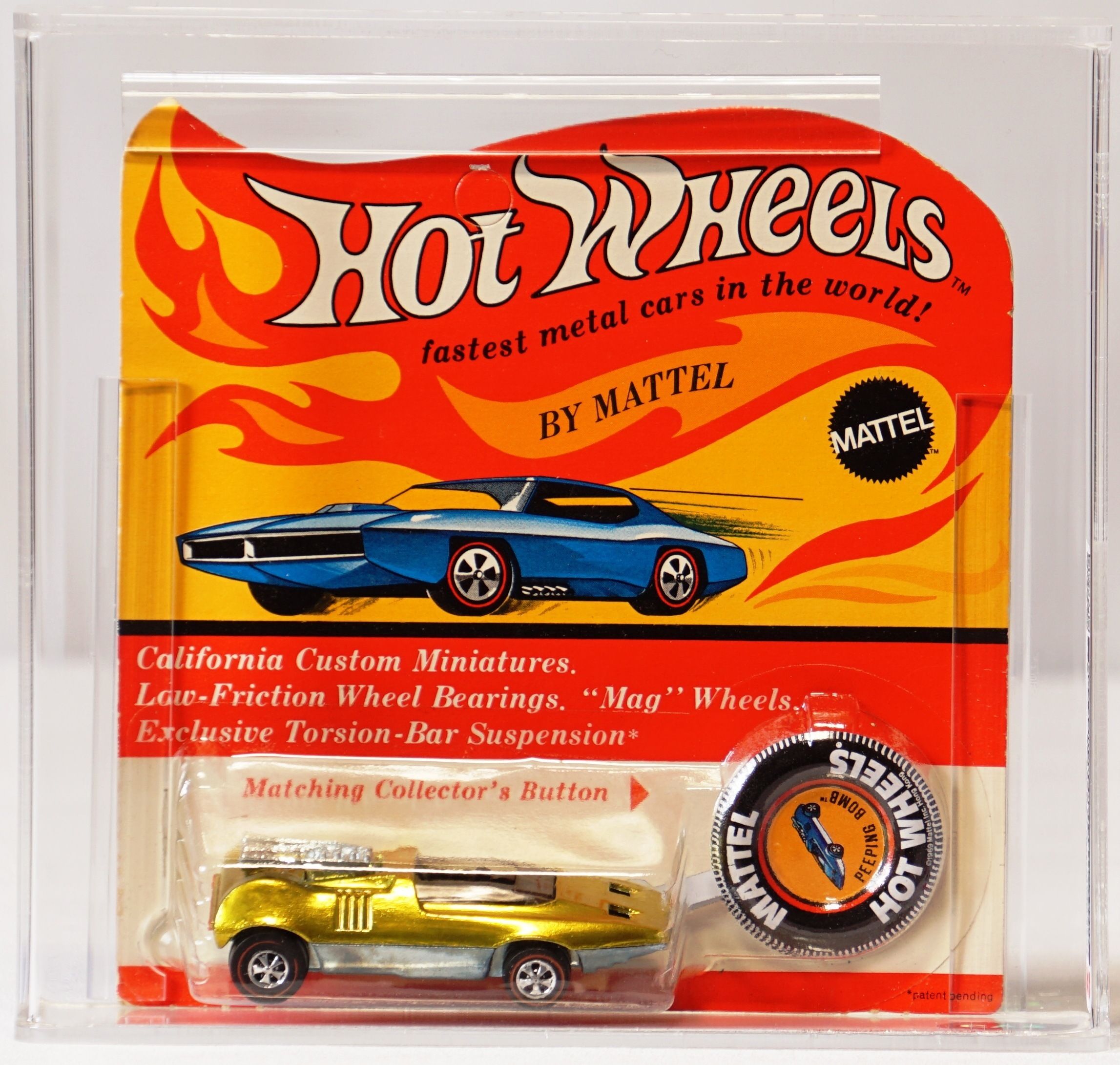 1969 Mattel Hot Wheels Redline Carded Vehicle - Peeping Bomb (With
