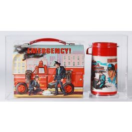 1973 Aladdin Emergency Productions Emergency Metal Domed Lunchbox