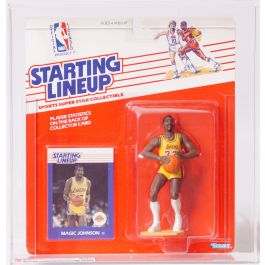 1988 MAGIC JOHNSON LOS ANGLES LAKERS STARTING LINEUP KENNER CARD