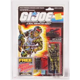 1988 Hasbro G.I. Joe Carded Action Figure - Hit & Run with Micro Figure