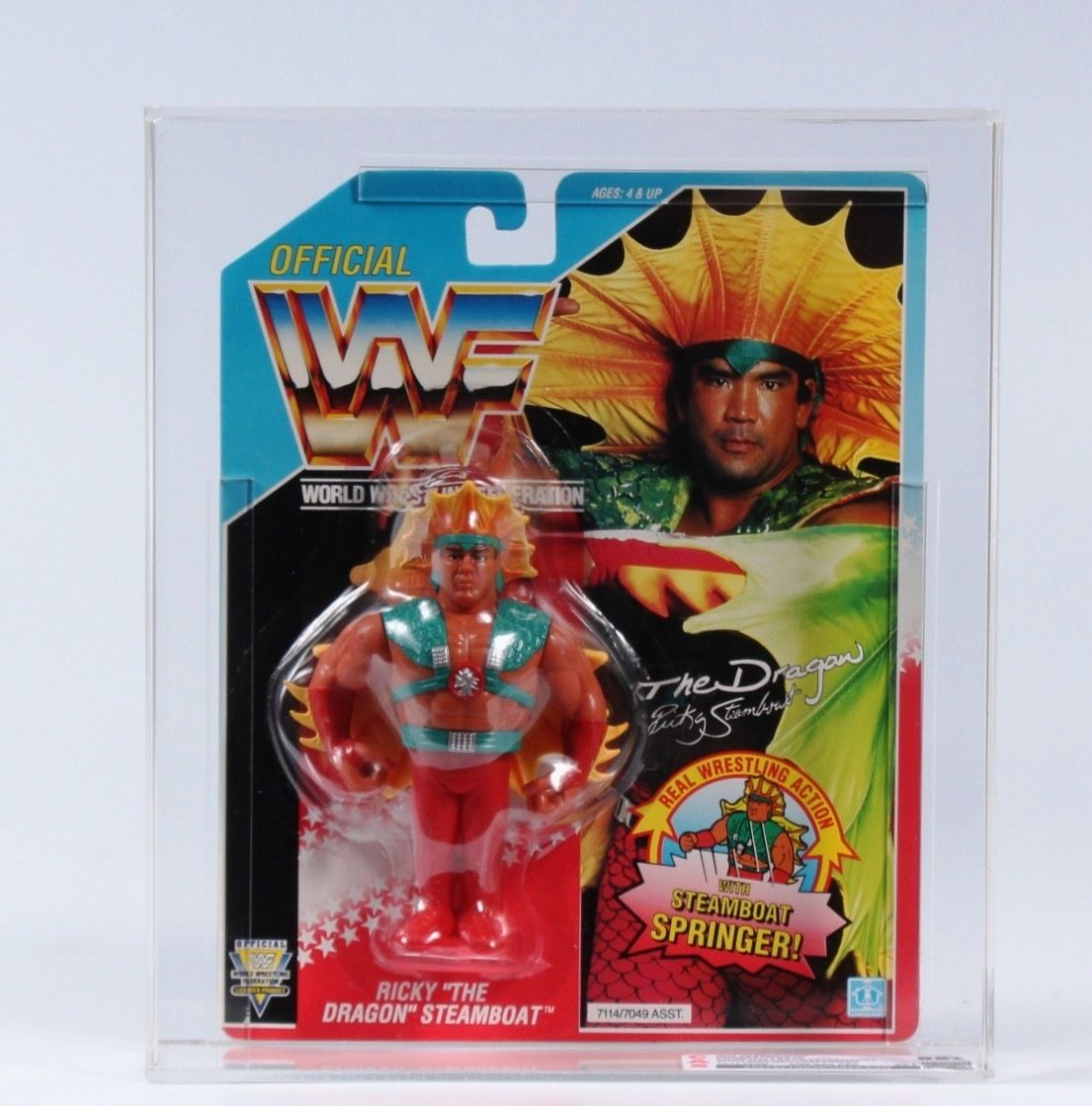 1993 Hasbro WWF Carded Action Figure - Ricky the Dragon Steamboat