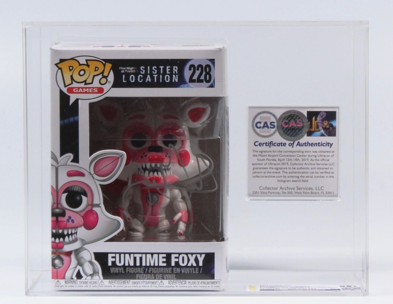2017 Funko Pop Boxed Vinyl Figure - Funtime Foxy (Sister Location) (Signed  by Joe Gaudet)