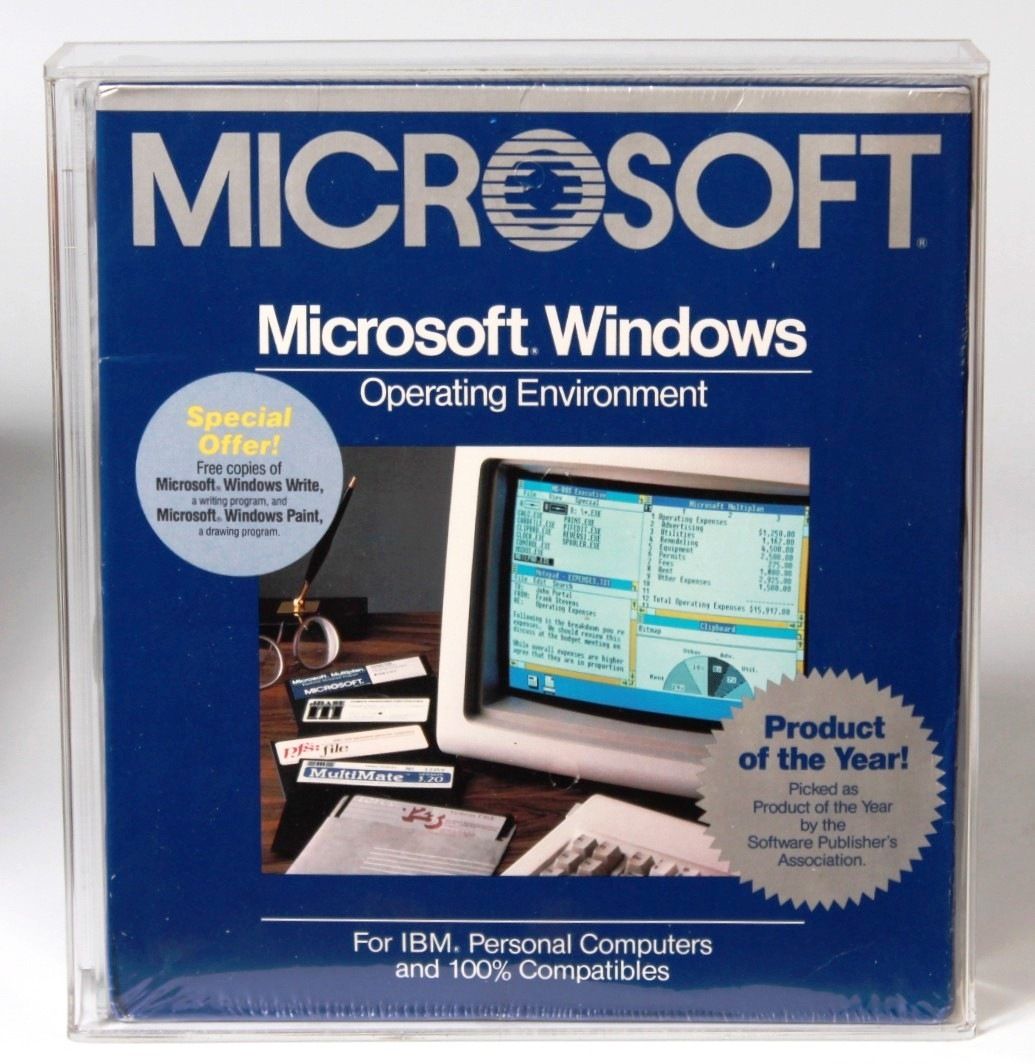 1985 Microsoft Boxed Software - Windows Operating System 1.0