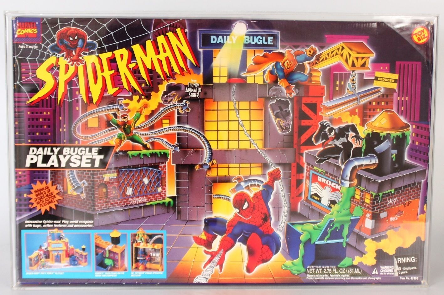 希少になる Animated Spider-Man Biz Toy 1994 Series Playset Boxed スパイダーマン