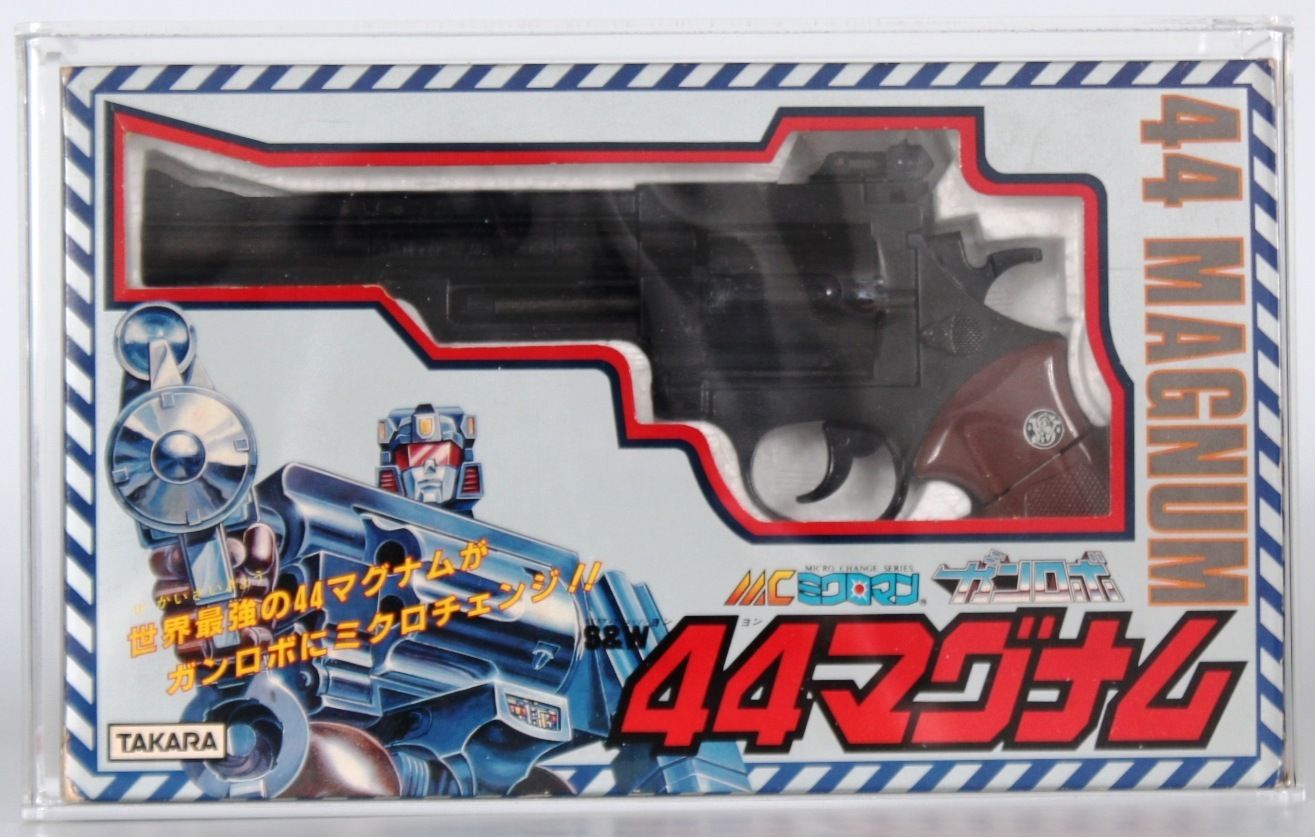 1983 Takara Diaclone Joustra Boxed Micro Change Series - MC-11 Gunrobo S&W  44 Magnum