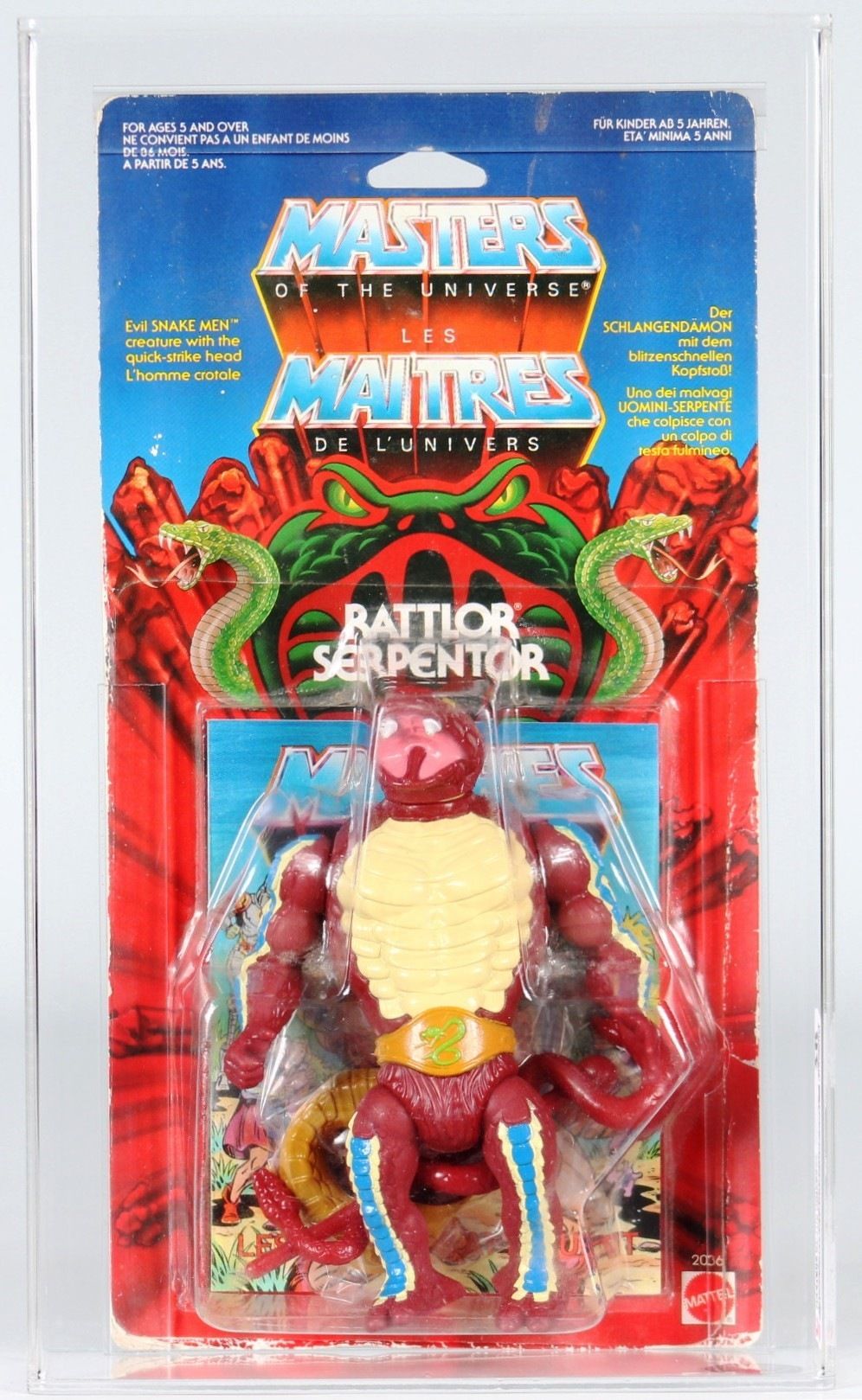 1986 Mattel He-Man MOTU Carded Action Figure - Rattlor 1986 Mattel He-Man MOTU Carded Action Figure - Rattlor