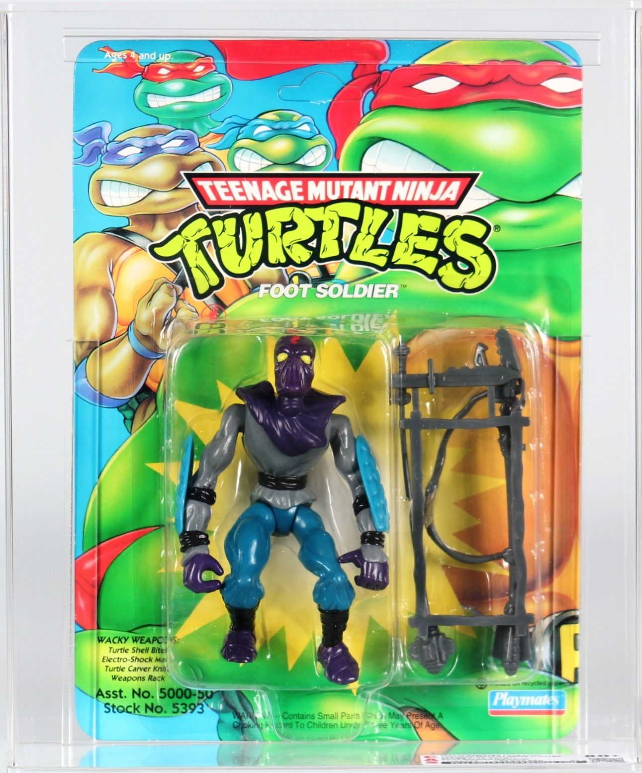1992 Playmates Teenage Mutant Ninja Turtles Movie Star Carded Action Figure Foot Soldier Reissue