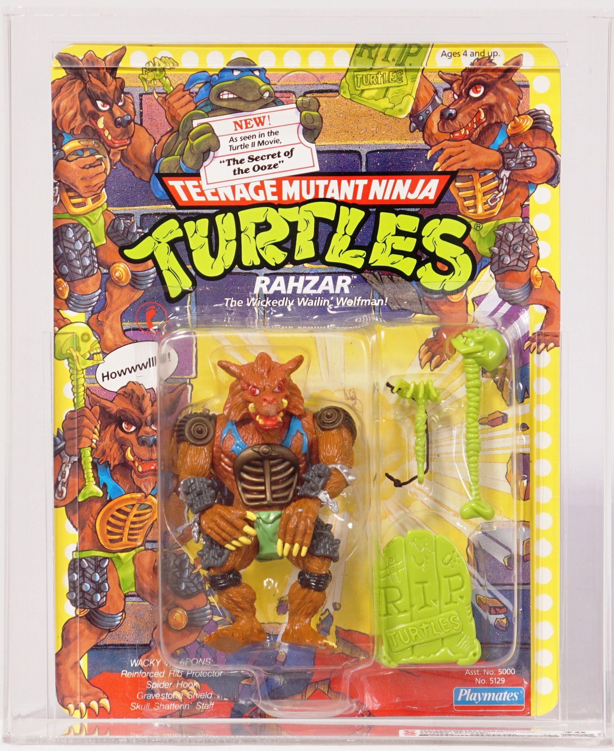 1991 Playmates Teenage Mutant Ninja Turtles Carded Action Figure Rahzar