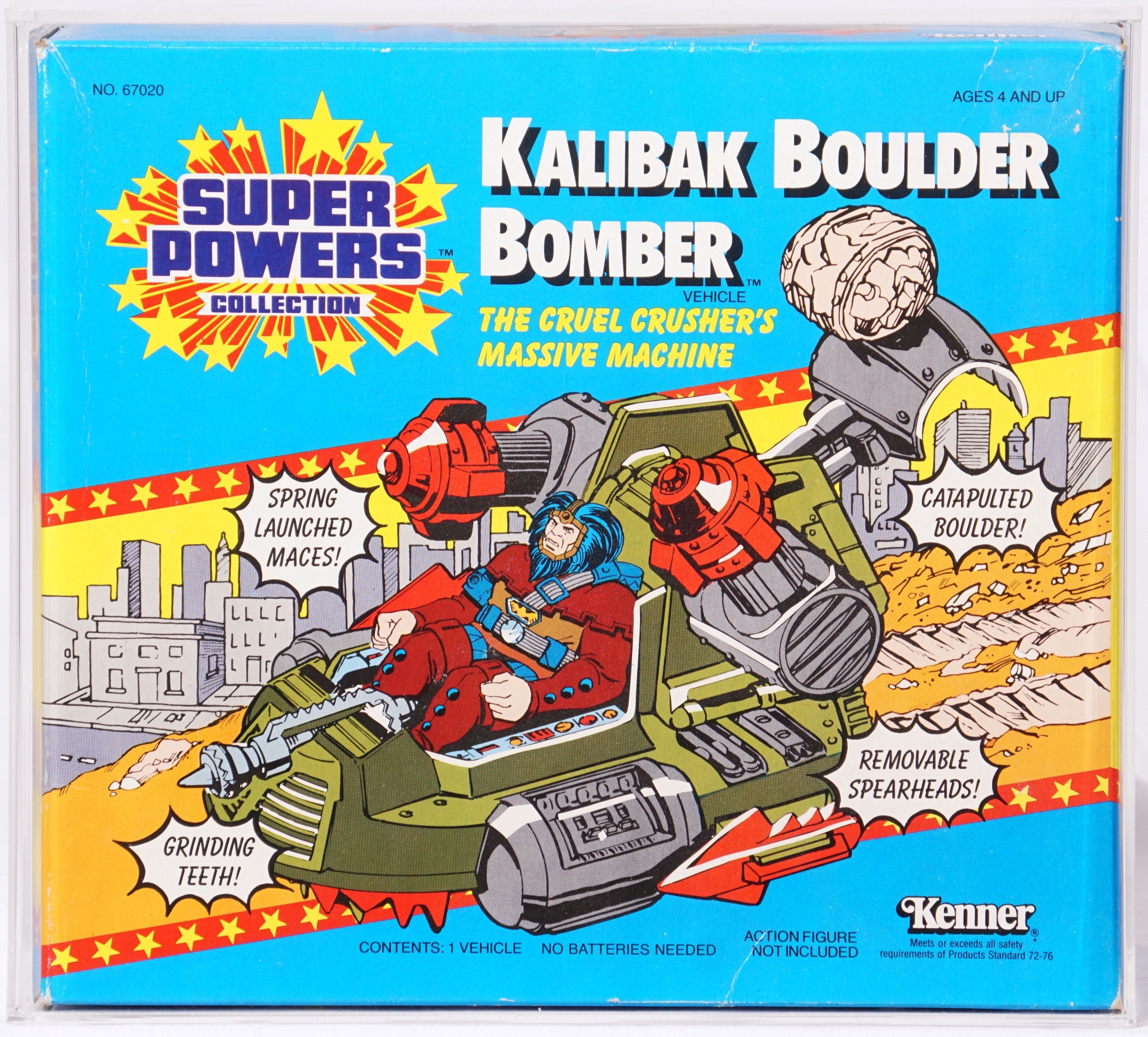 1986 Kenner Super Powers Boxed Vehicle - Kalibak Boulder Bomber