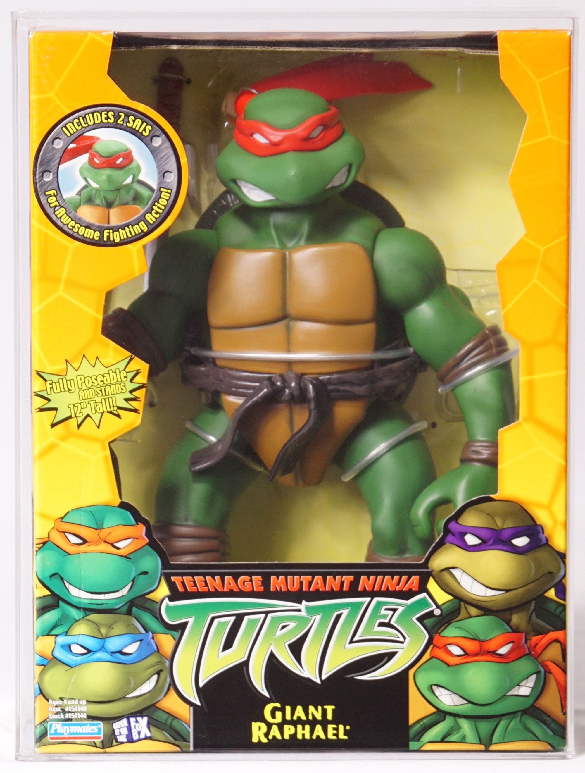 2002 Playmates Teenage Mutant Ninja Turtles 12 Inch Boxed Action Figure Giant Raphael Pre Shipment Sample