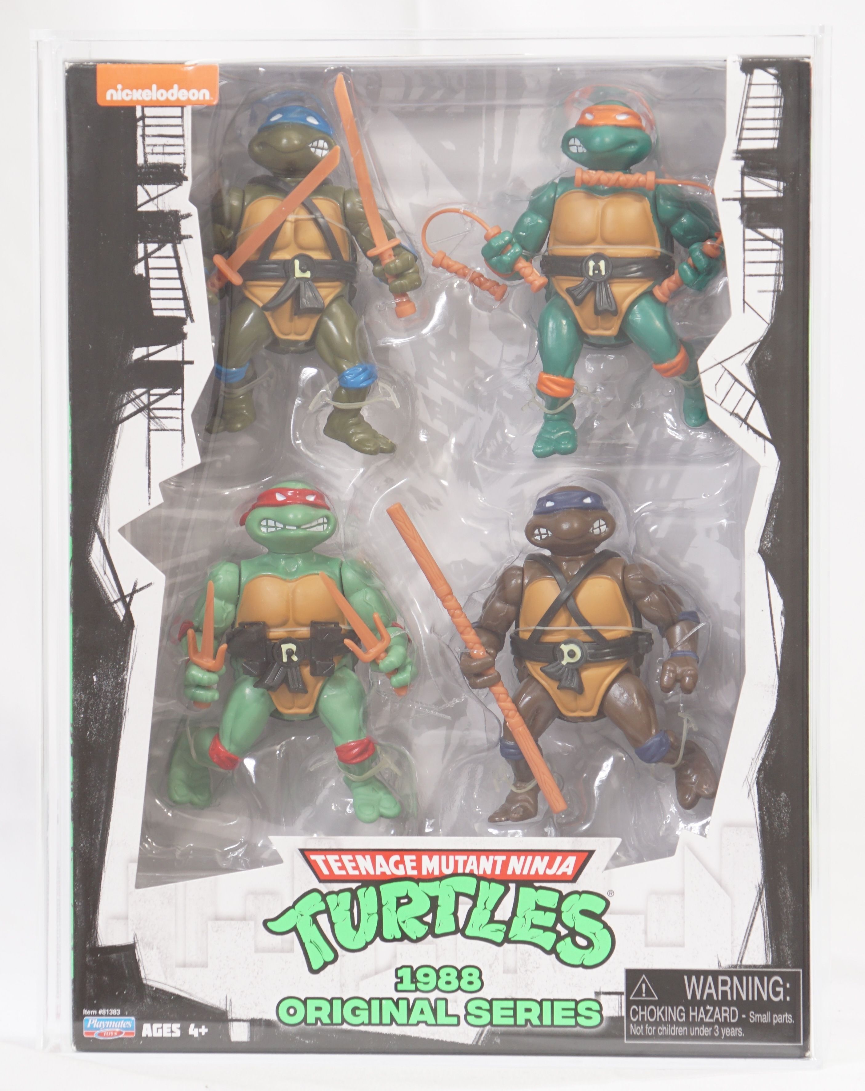 TMNT 1988 PLAYMATES 初期タートルズ4体ファンクラブ用紙入り