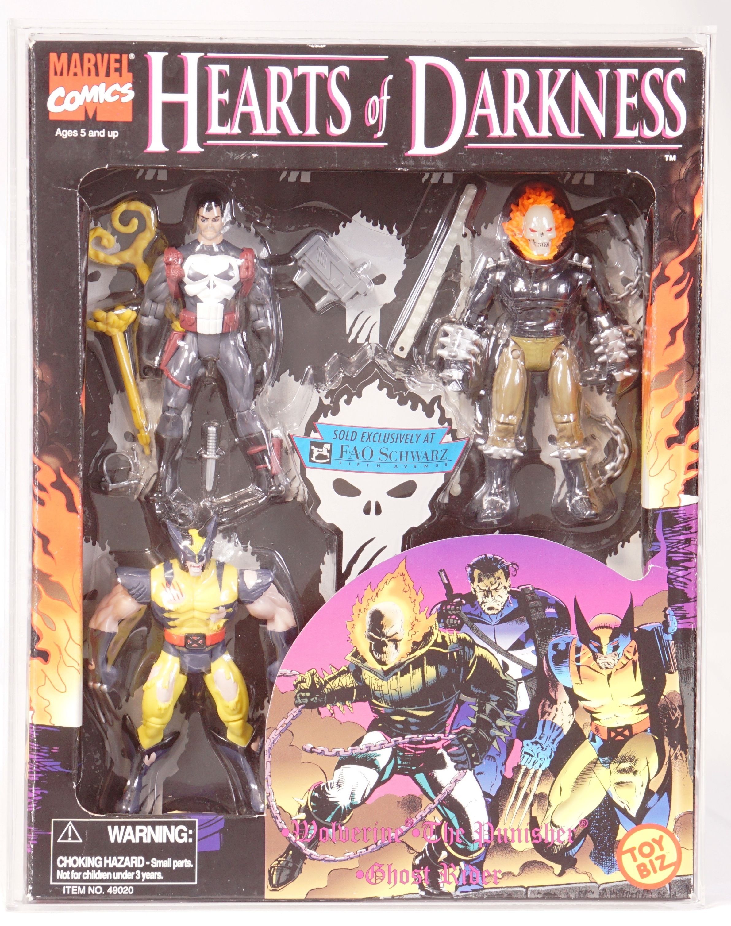 1997 Toy Biz Marvel Comics 3-Pack Boxed Action Figures - Hearts of Darkness  (FOA Schwarz Exclusive)