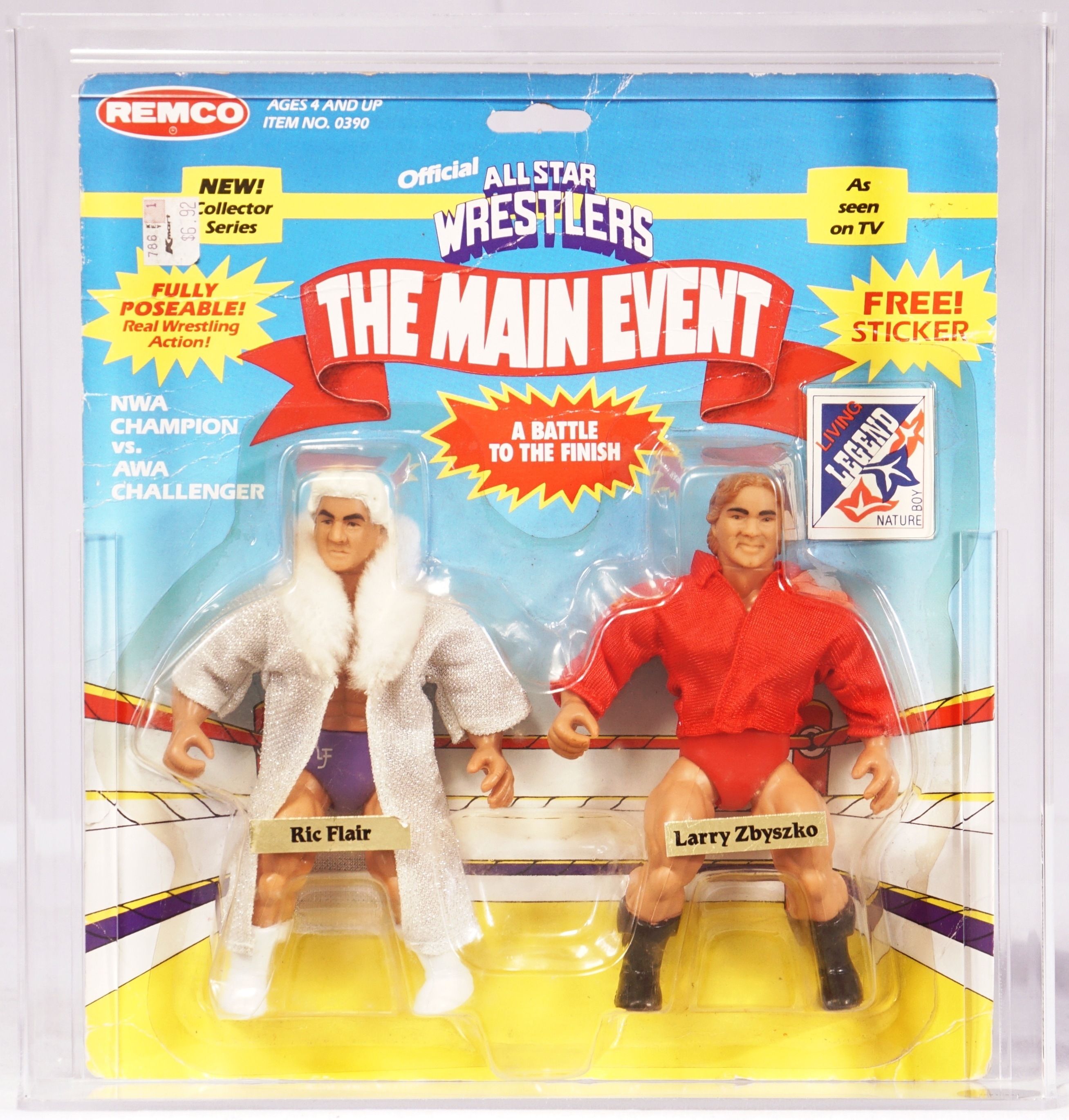 1985 Remco All Star Wrestlers Carded Action Figure - Ric Flair vs. Larry  Zbyszko