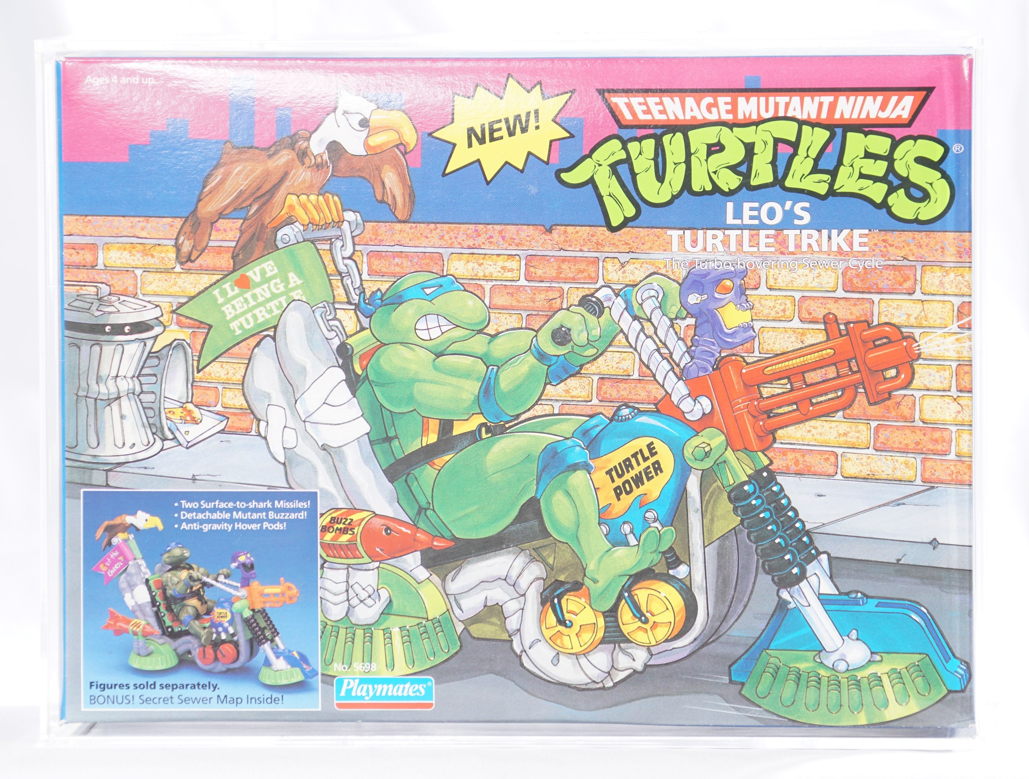 1991 Playmates Teenage Mutant Ninja Turtles Boxed Vehicle Leos Turtle Trike