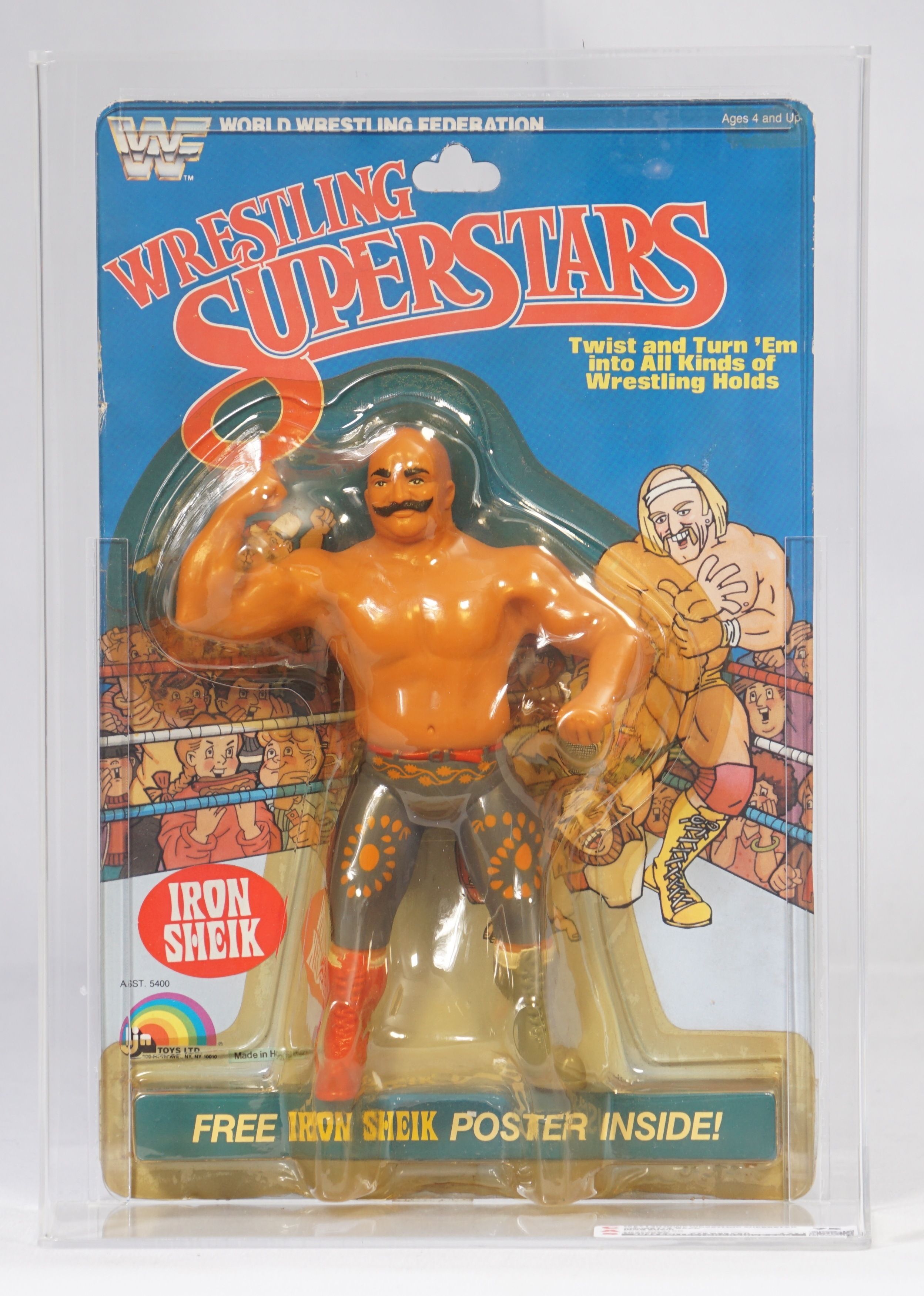 1984 LJN WWF Wrestling Superstars Carded Action Figure Iron Sheik