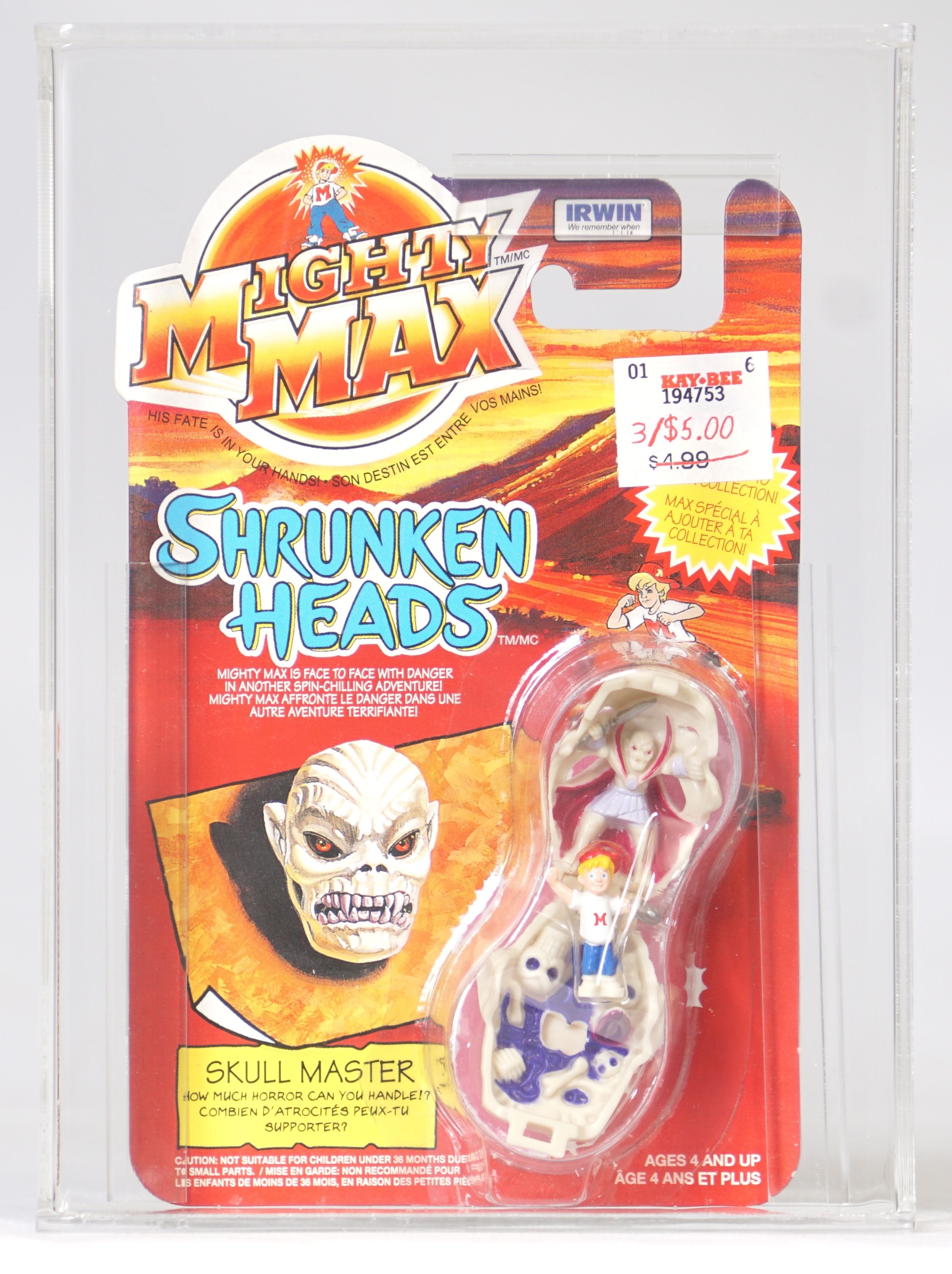 Mighty Max Brain Face Shrunken Heads 1993 Vintage 100