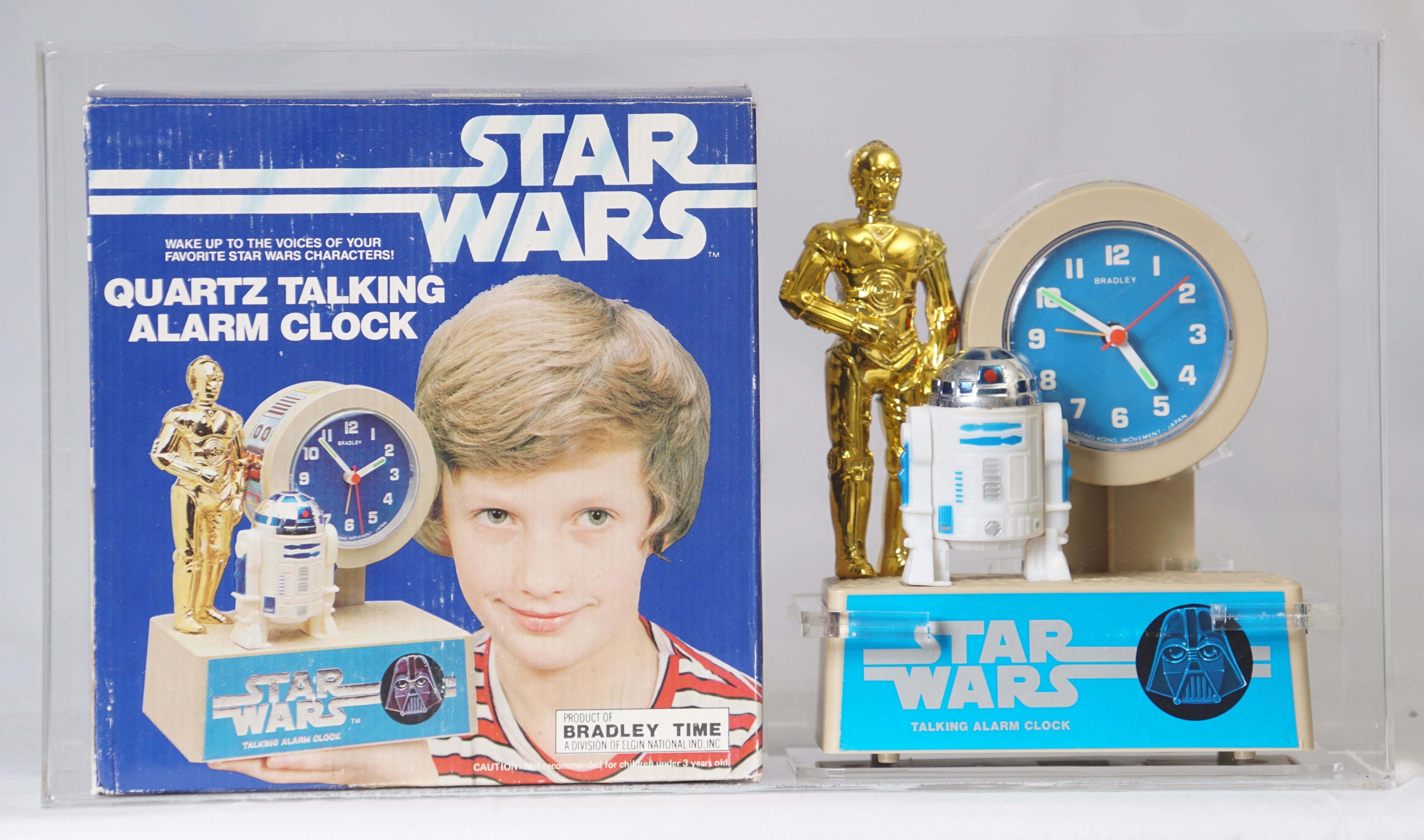 1984 Bradley Time Star Wars Loose Quartz Talking Alarm Clock - C 
