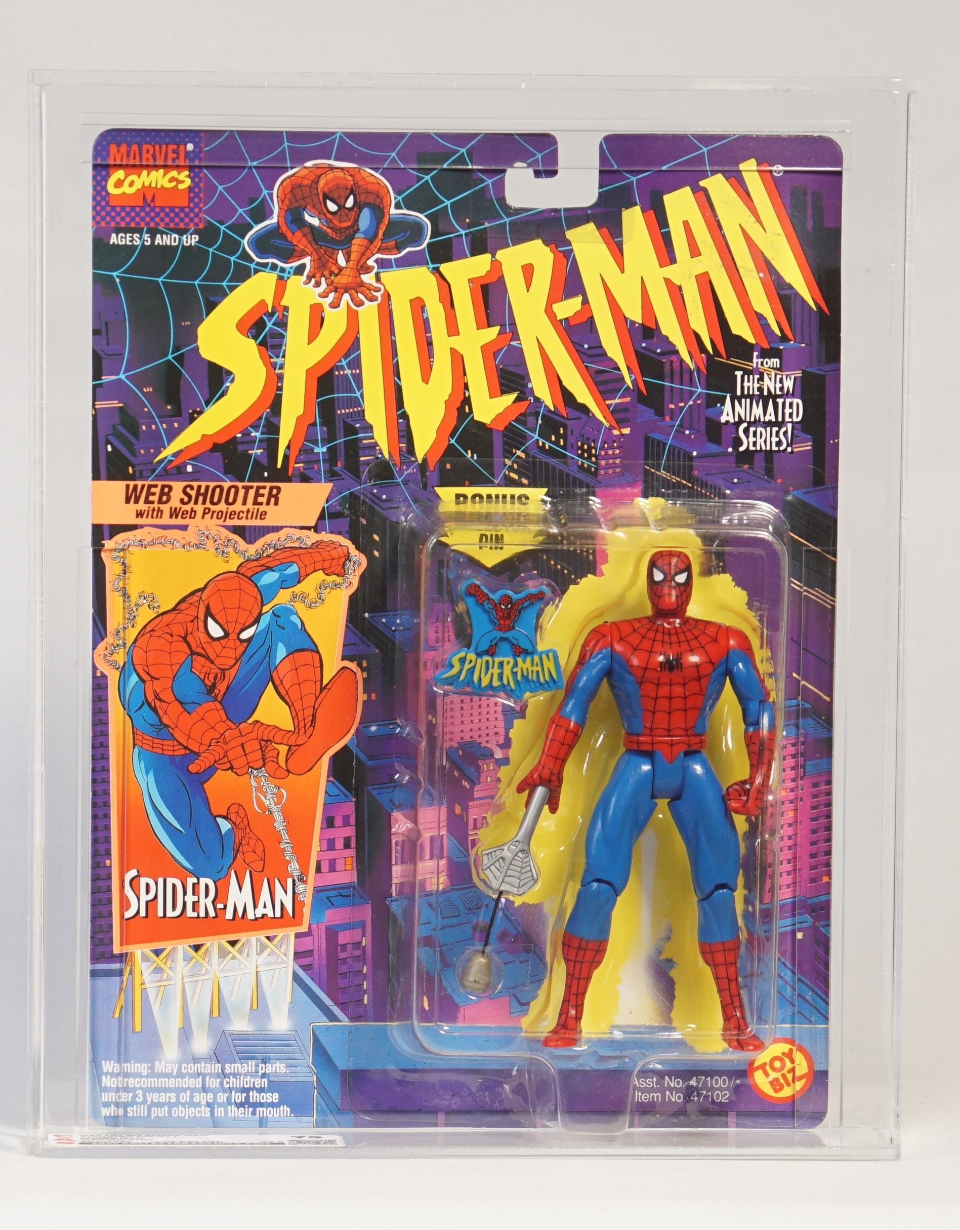 ン 大人気 新品 ノ Toy 1994 Biz Figure Action Carded Series Animated Spider-Man 