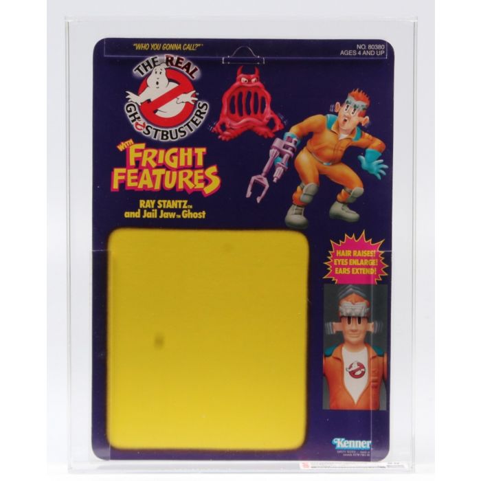 1988 Kenner The Real Ghostbusters Fright Features Proof Card - Ray Stantz  and Jail Jaw Ghost