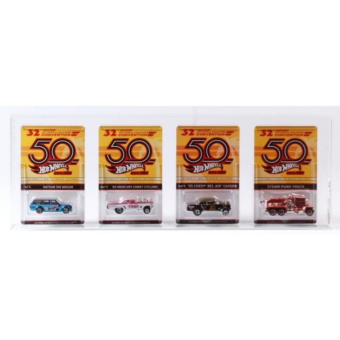 CUSTOM 2018 Mattel Hot Wheels 32nd Annual Collectors Convention Exclusive 4 Car Set Datsun 510 Wagon
