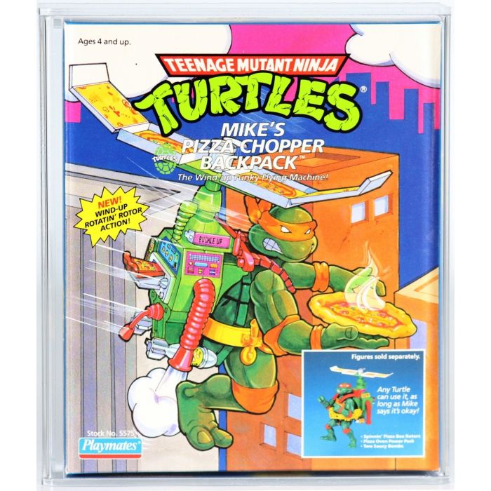 1991 Playmates Teenage Mutant Ninja Turtles Boxed Accessory - Mikes Pizza  Chopper Backpack