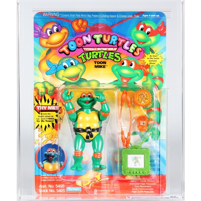1993 Playmates Teenage Mutant Ninja Turtles Toon Turtles Carded Action  Figure - Toon Mike