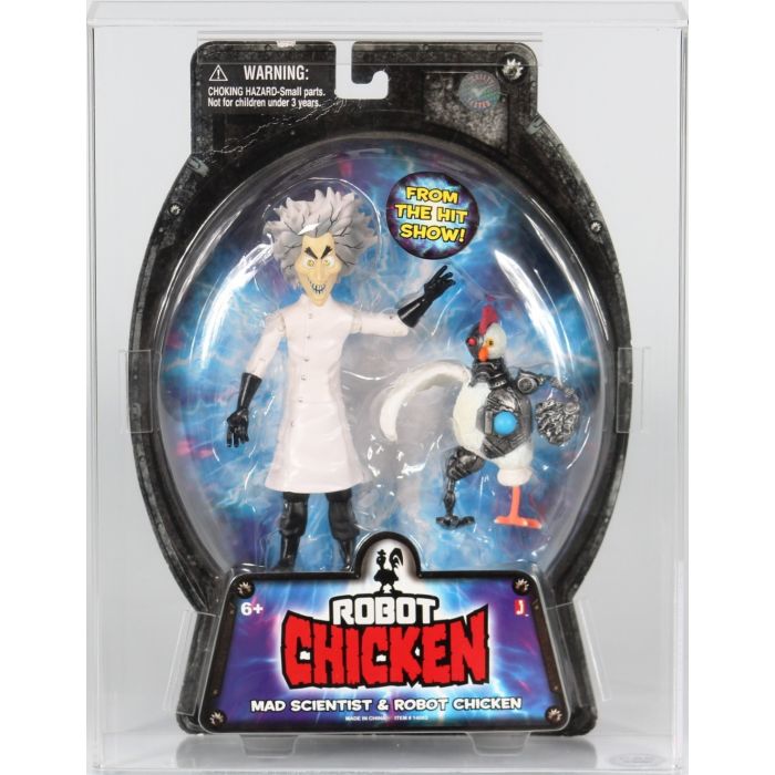 2010 Jazwares Robot Chicken Carded Action Figure Mad Scientist Robot Chicken