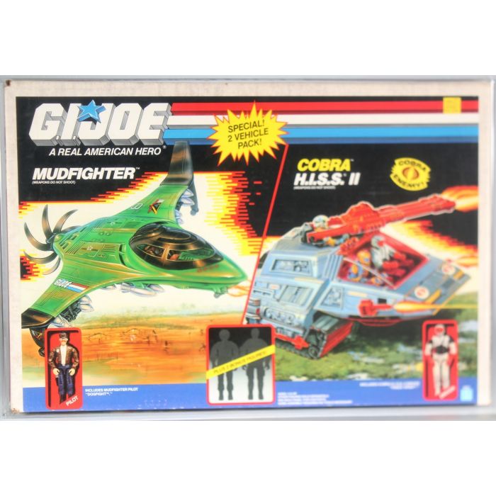 1989 Hasbro Joe Boxed Vehicle Pack Mudfighter Cobra