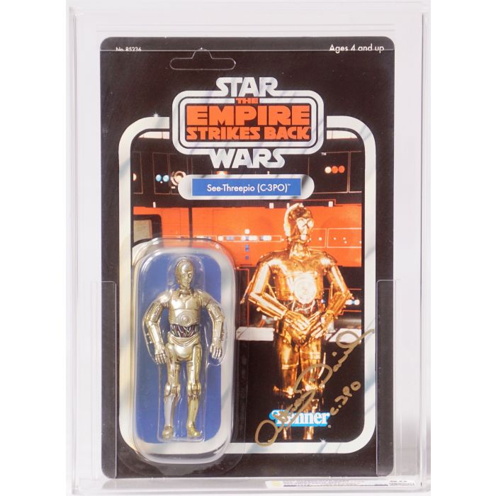 STARWARS C-3PO サイン入りフィギュア CUSTOM 2004 Hasbro Star Wars Trilogy Collection Carded Action