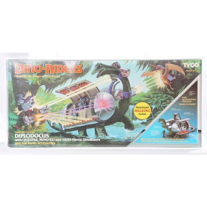 1988 Tyco Dino Riders Ice Age Boxed Action Figure Diplodocus