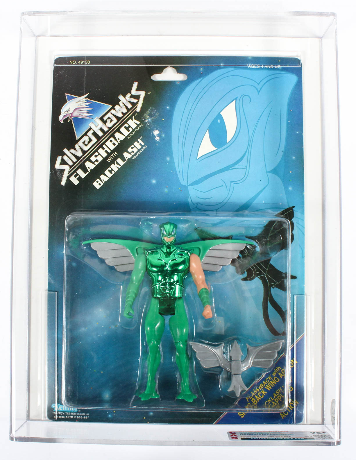 1986 Kenner SilverHawks Carded Action Figure - Flashback (with Backlash)