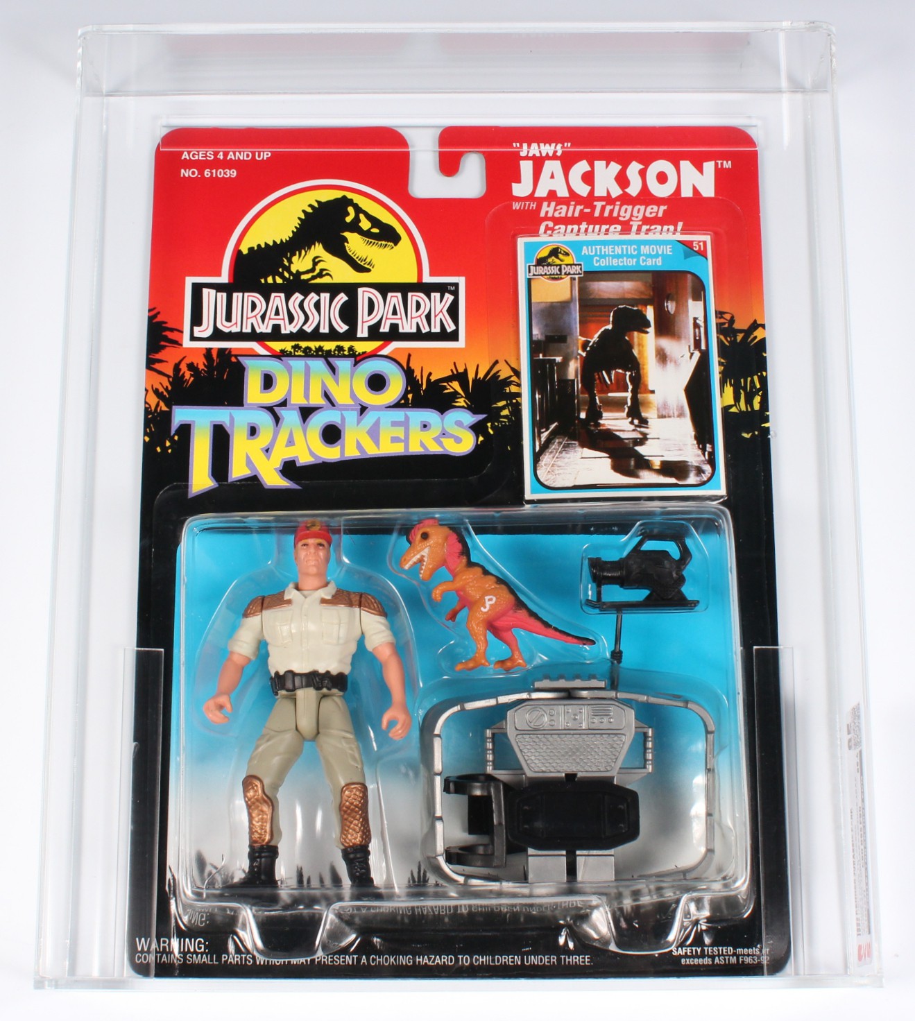 1993 Kenner Jurassic Park Carded Action Figure Dino Trackers Sgt T Rex Turner 