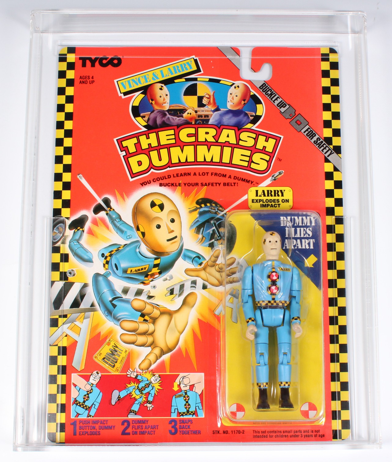 1991 Tyco The Crash Dummies Carded Action Figure Larry