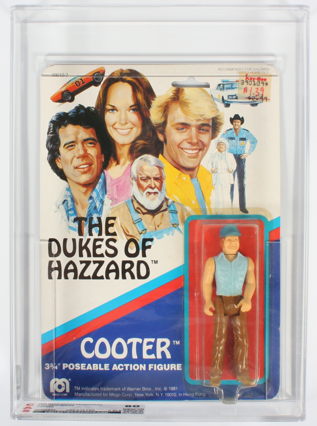 1981 Mego Dukes of Hazzard Carded 3-3/4 Action Figure - Cooter