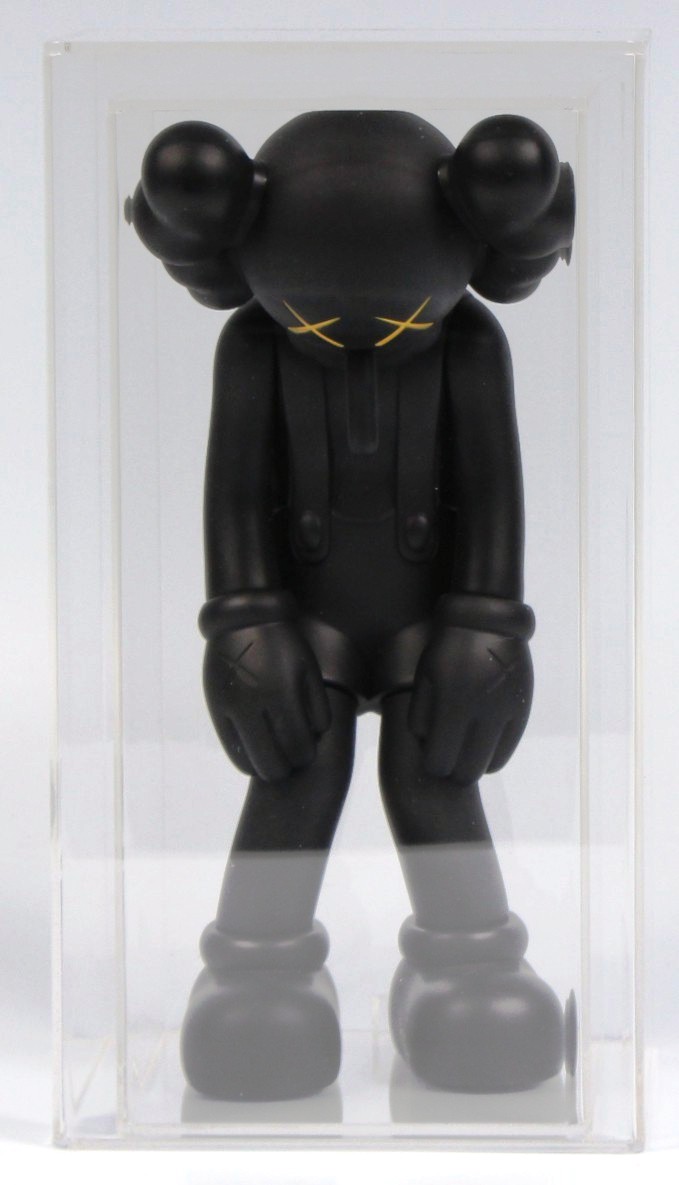 2017 Medicom Toys KAWS Small Lie Black Companion Vinyl Figure
