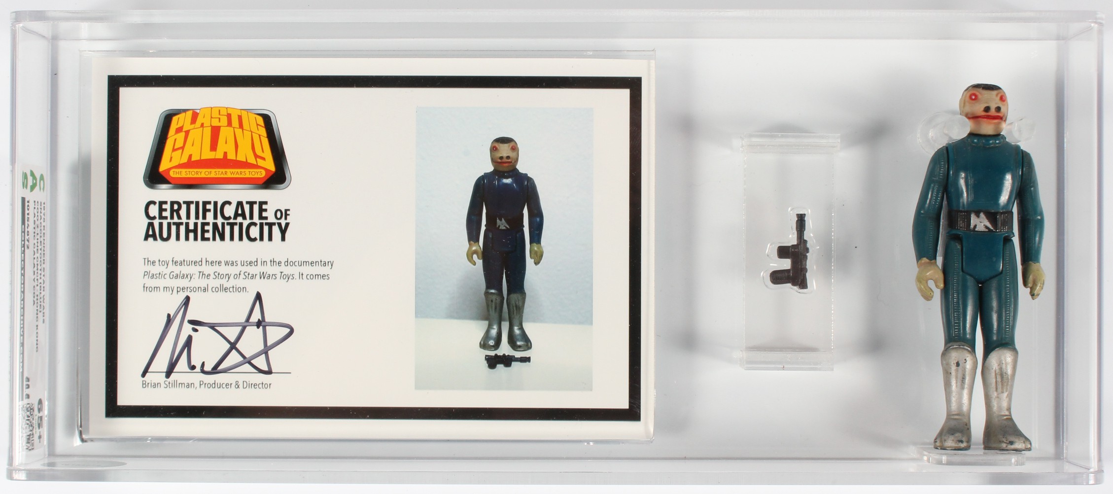 2014 Plastic Galaxy Documentary Film Used Action Figure & COA Blue