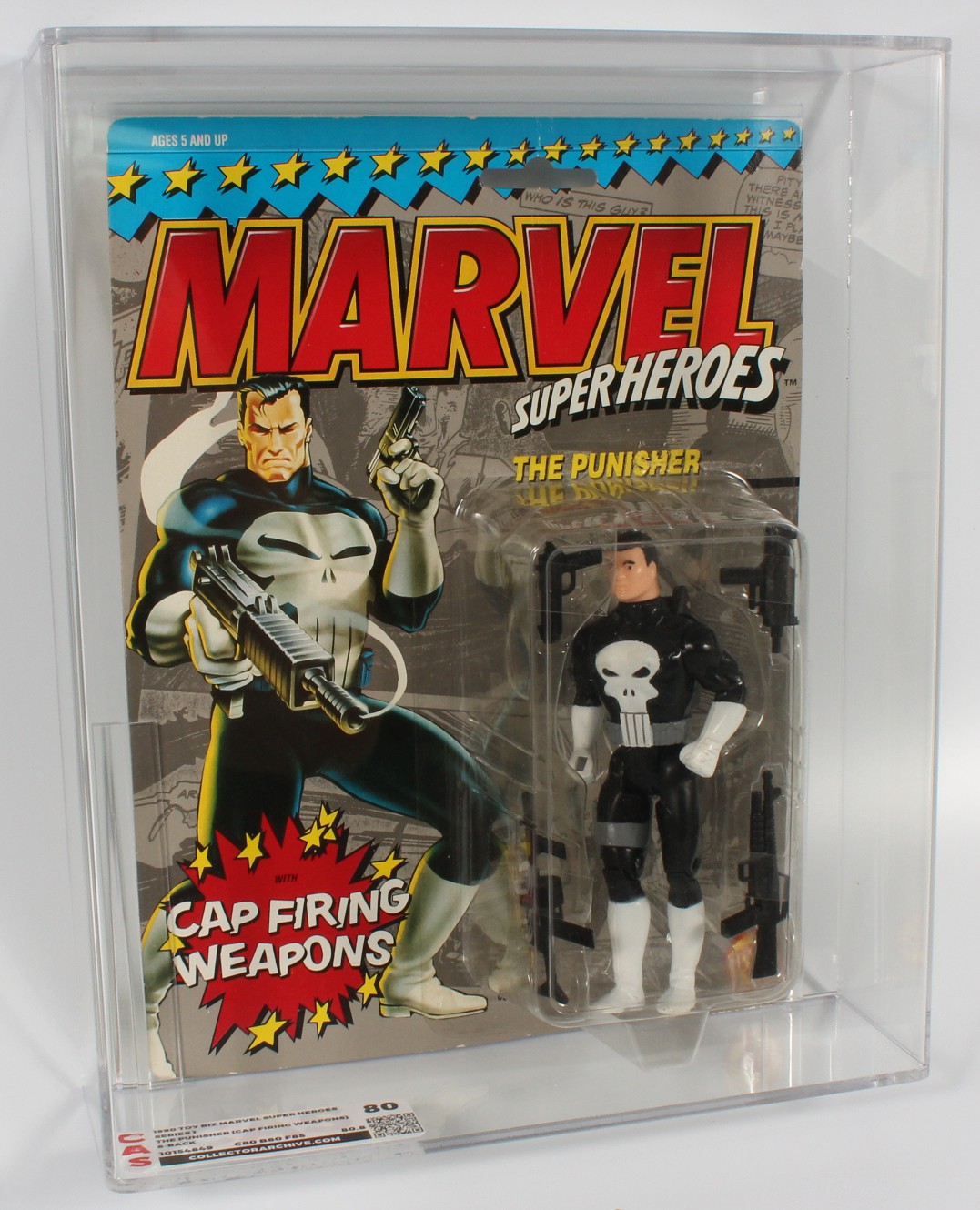 1990 Marvel Super Heroes Carded Action Figure - Punisher (Cap