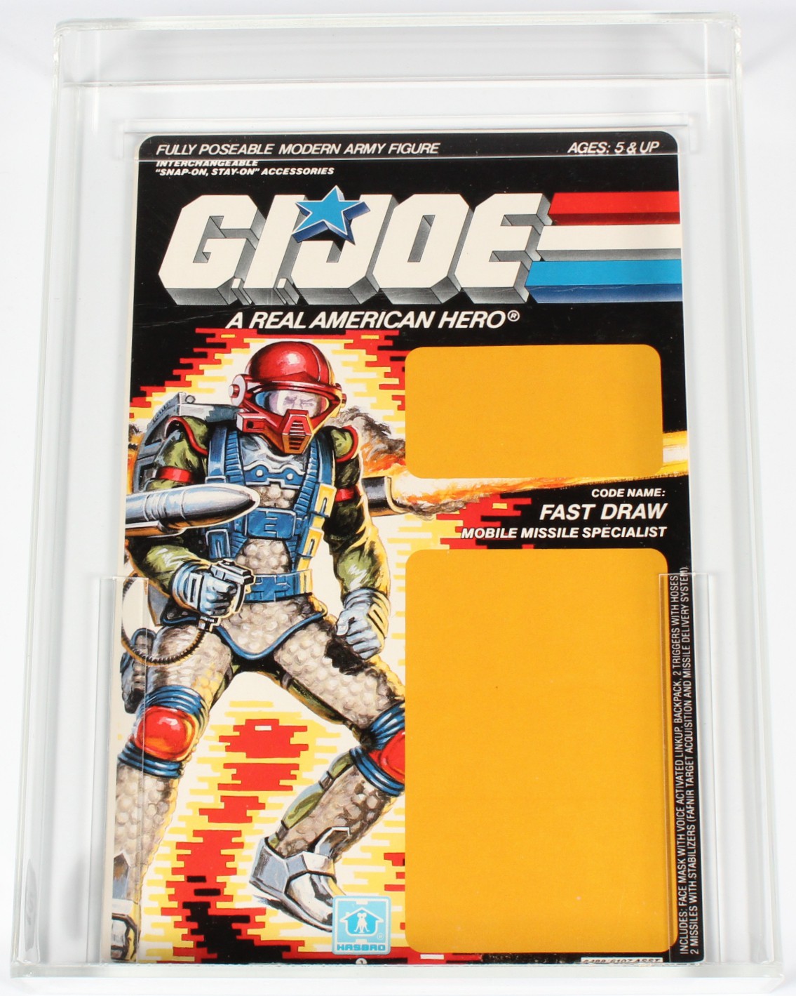 1987 Hasbro G.I. Joe Proof Card Fast Draw